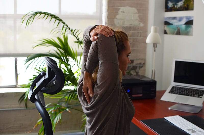 Office Sitting Exercises to Combat Sitting Disease - Triceps Stretch