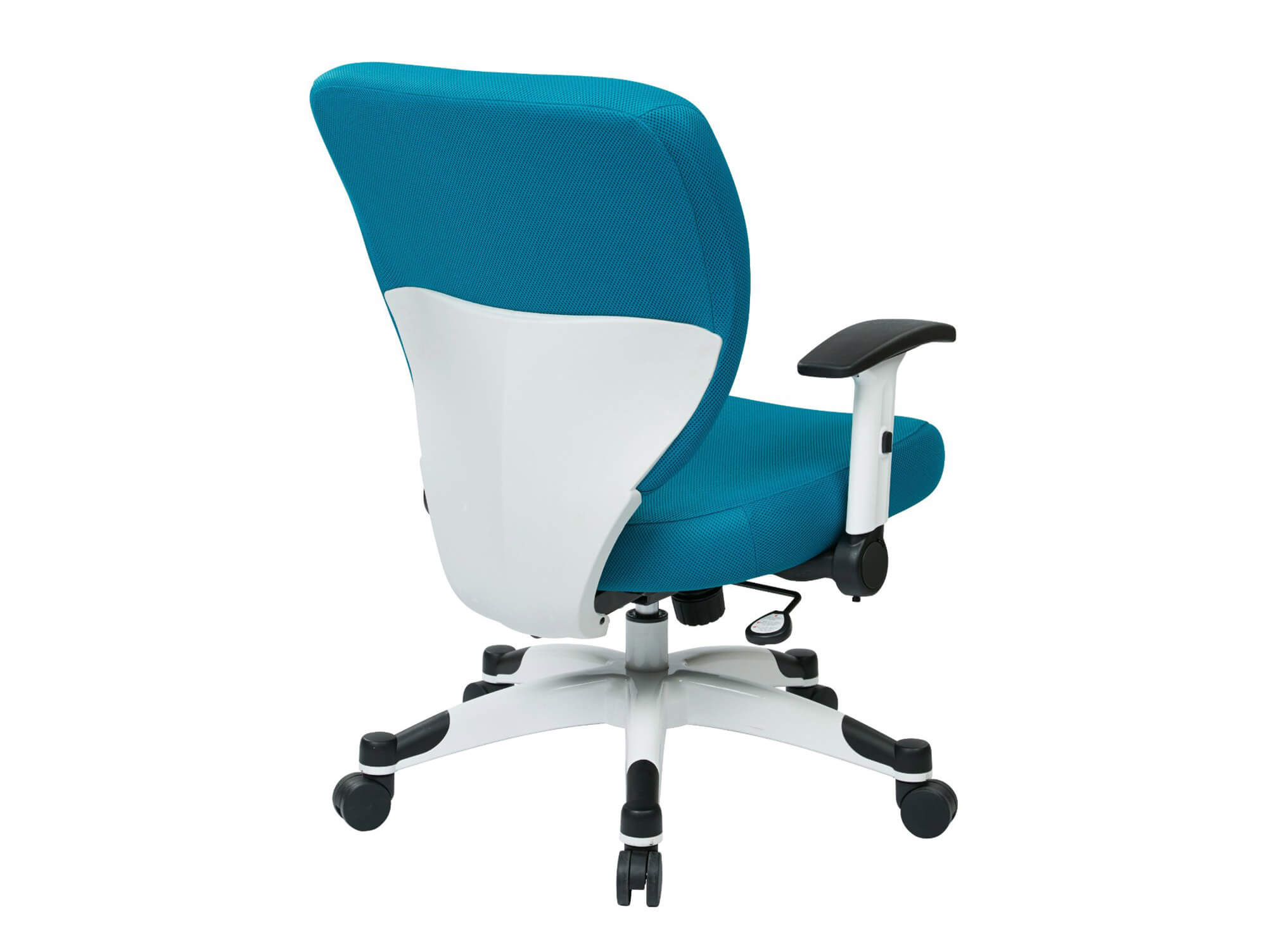 Blue desk chair back