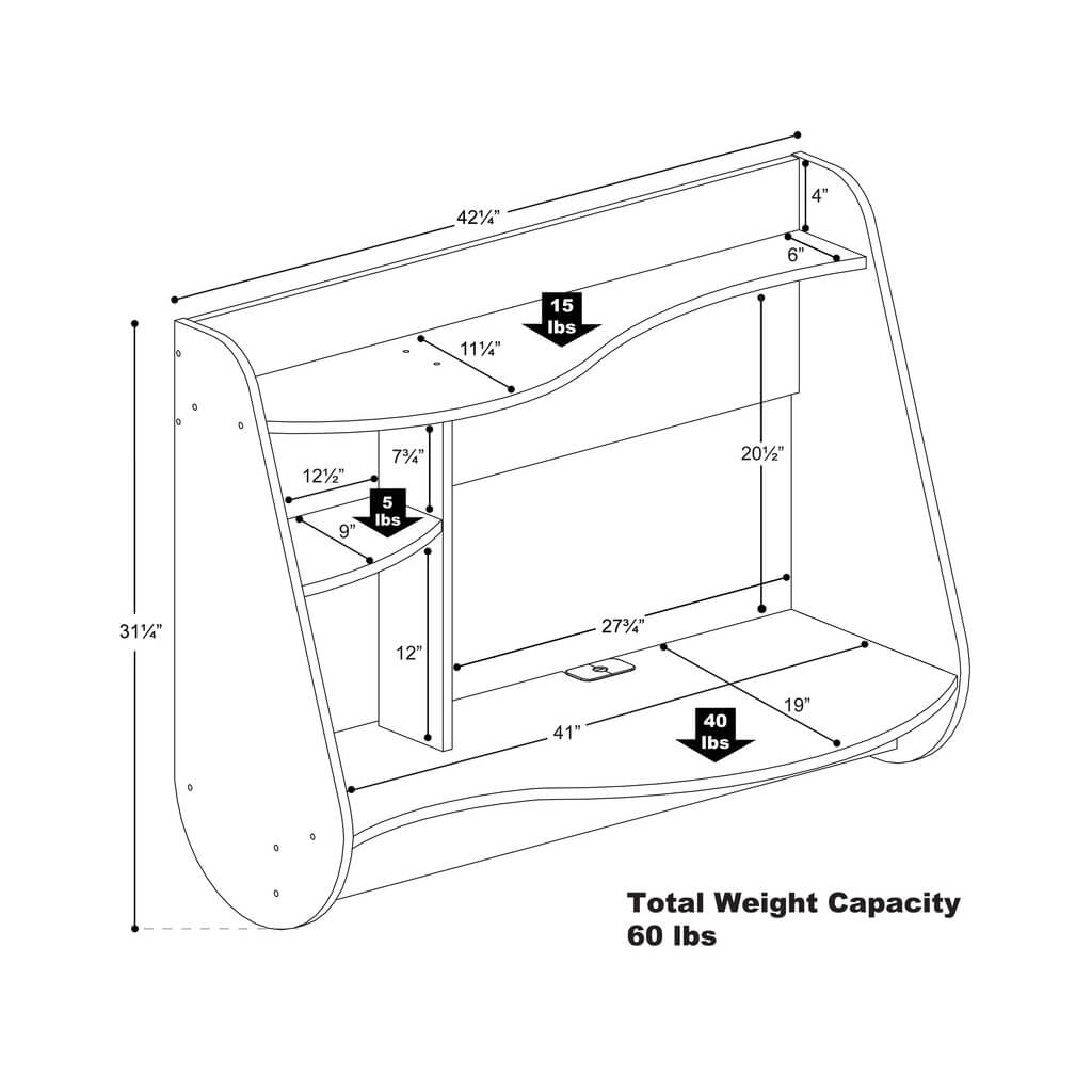 Curved desk scheme