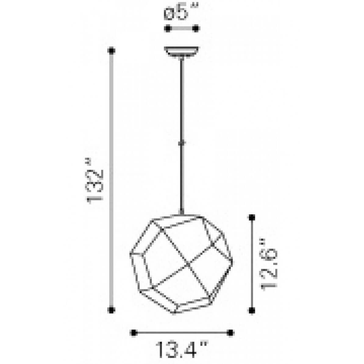 Designer lighting dimensions view