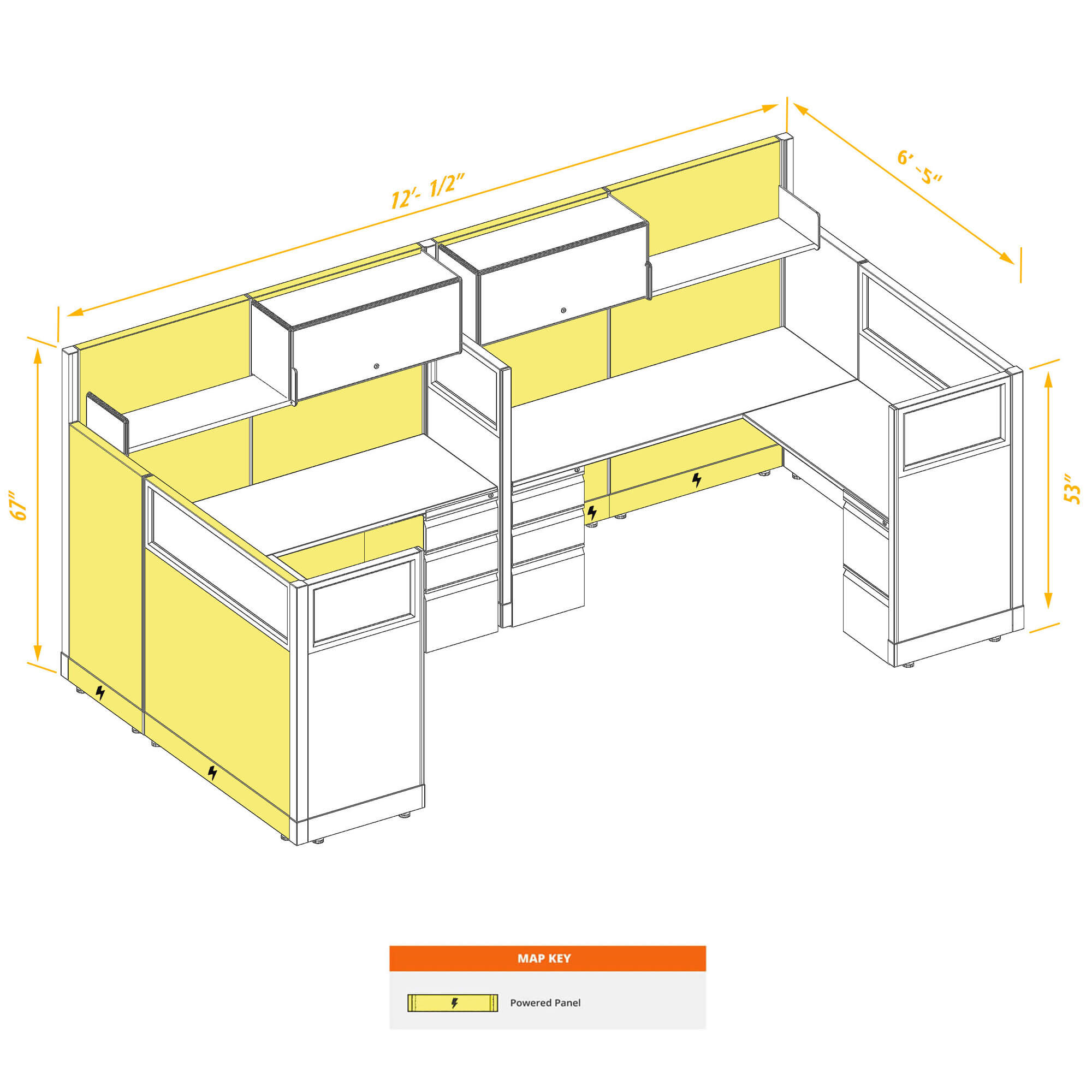 Modular furniture CUB 2 53 67 P 66 BP G PSO