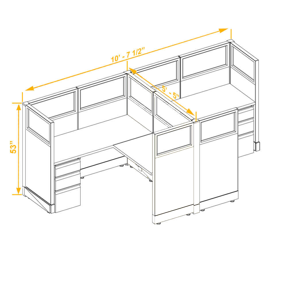 Modular furniture CUB 2a 53 55 G ESP WH PSO