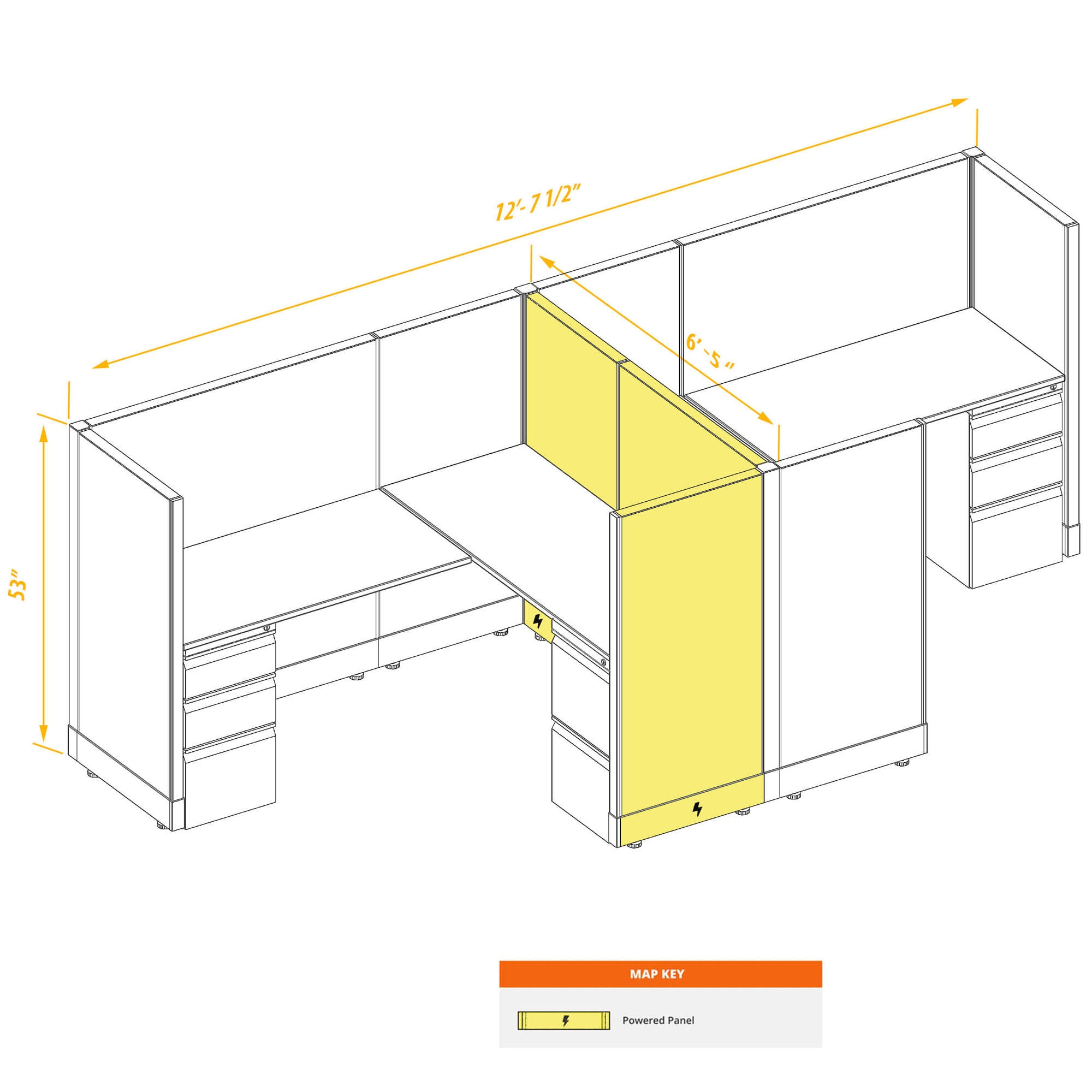 Modular furniture CUB 2a 53 P 66 PSO