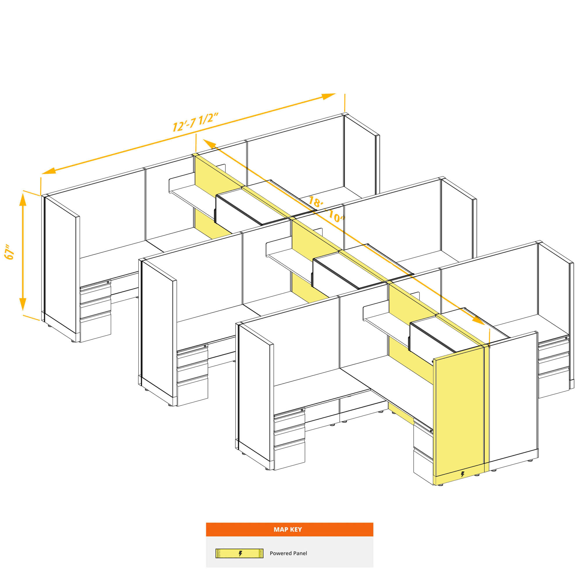 Modular furniture CUB 6 67 P 66 PSO 1