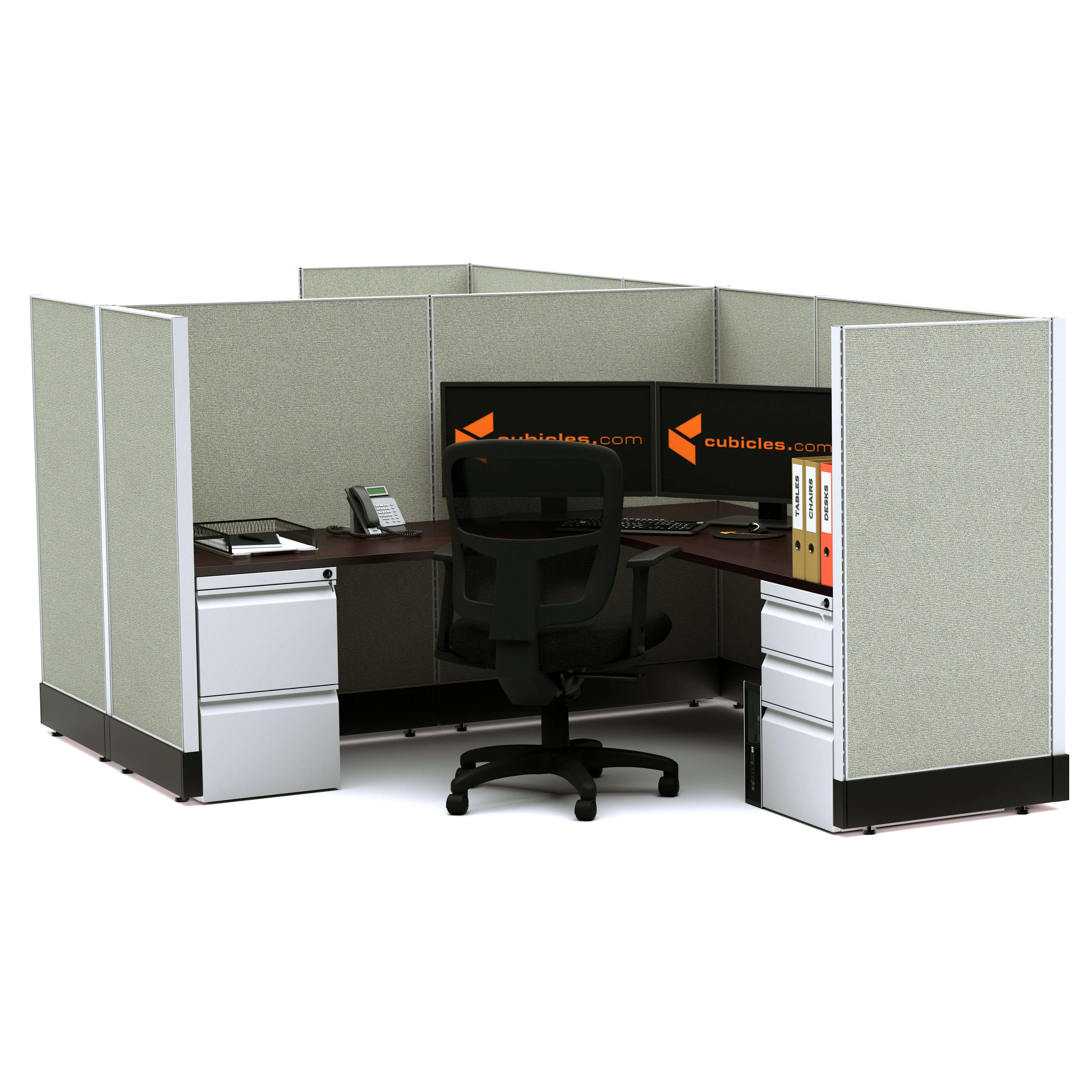 Modular office furniture workstation desk 53 2pack clustered unpowered