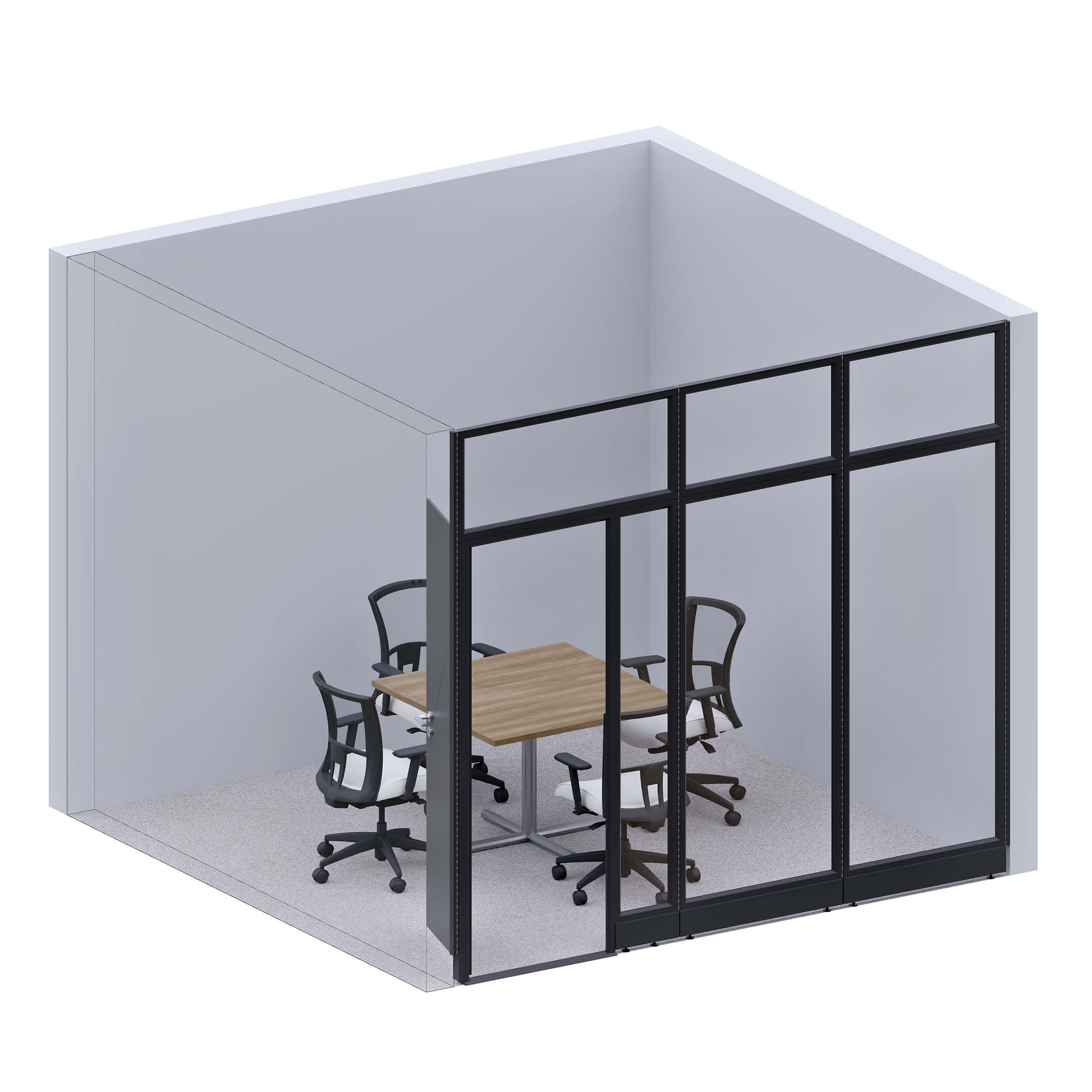 Office walls glass wall conference room 107h i shape