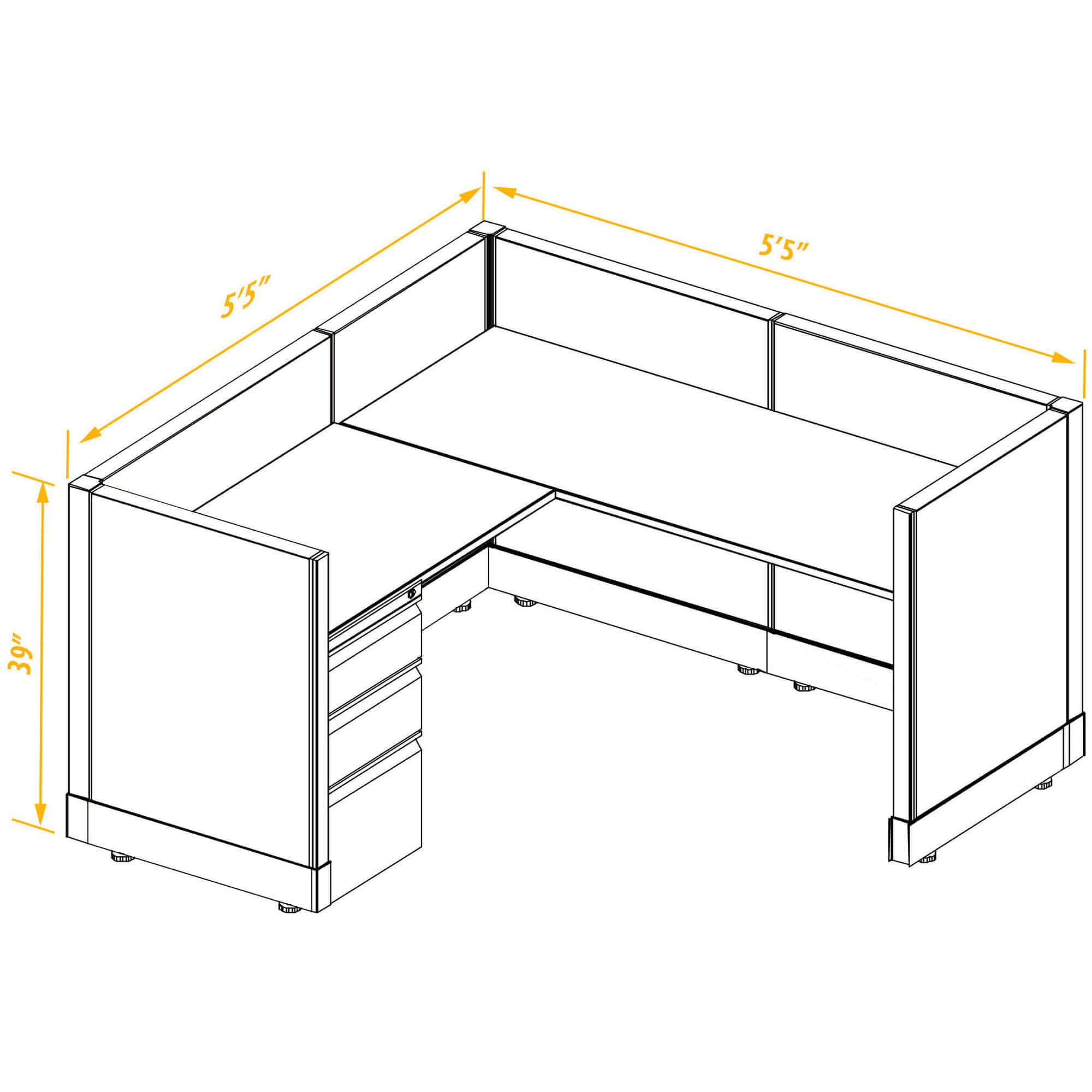 Office workstations CUB 1 39 55 PSO