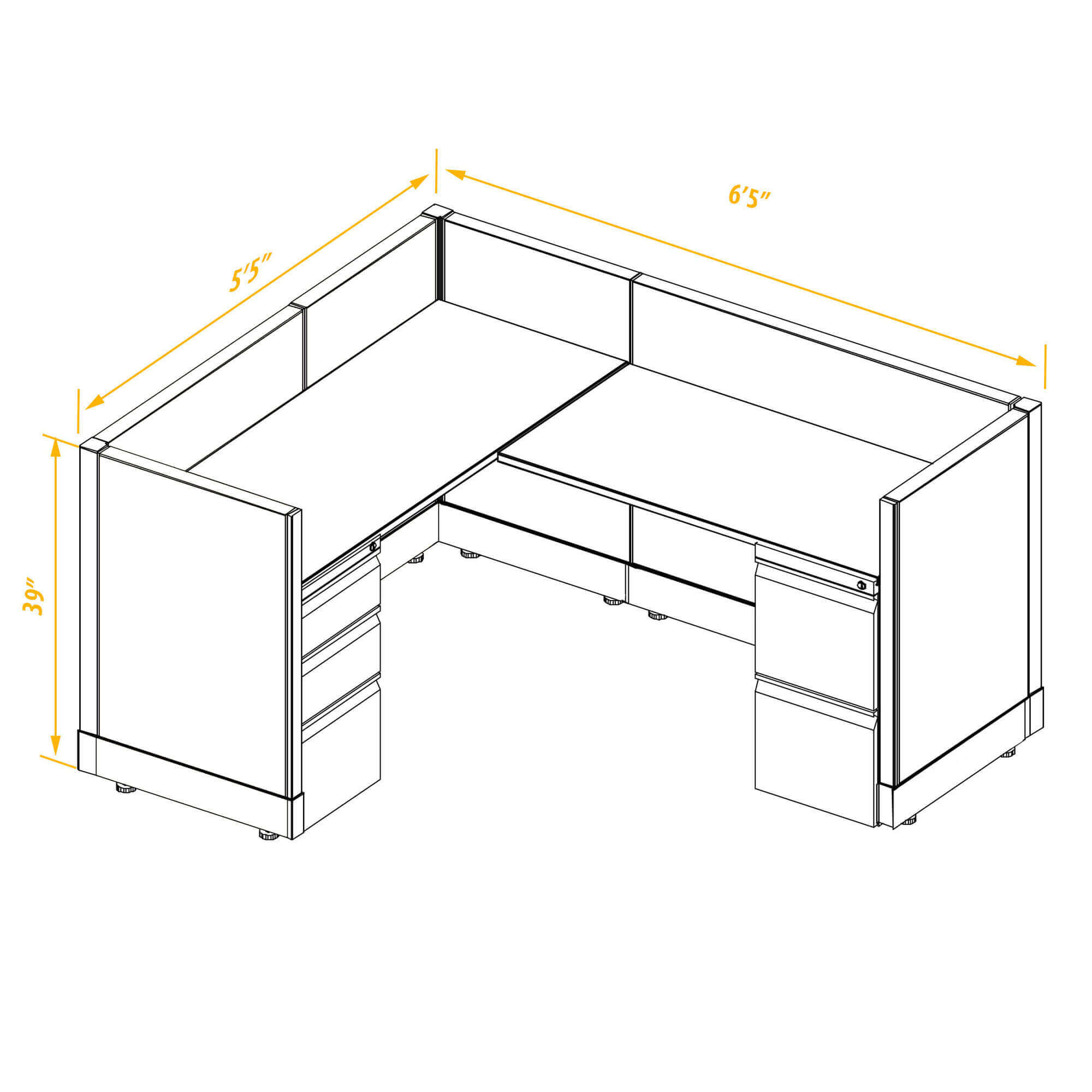 Office workstations CUB 1 39 56 PSO