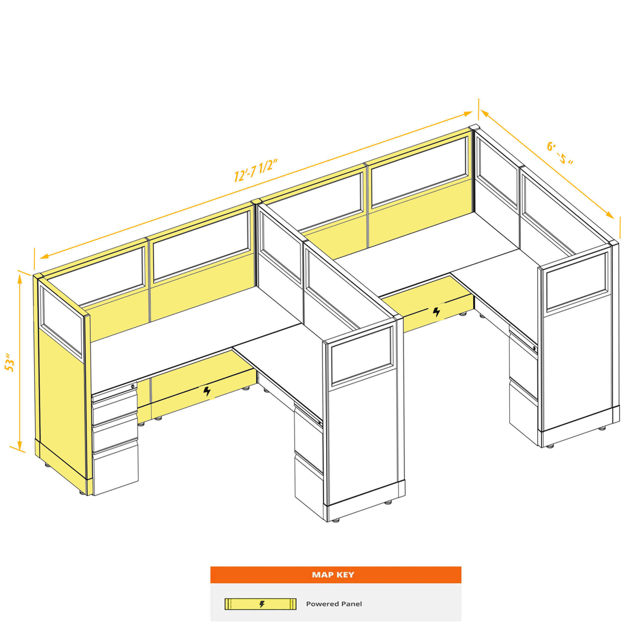 Office workstations CUB 2 53 66 G A P PSO