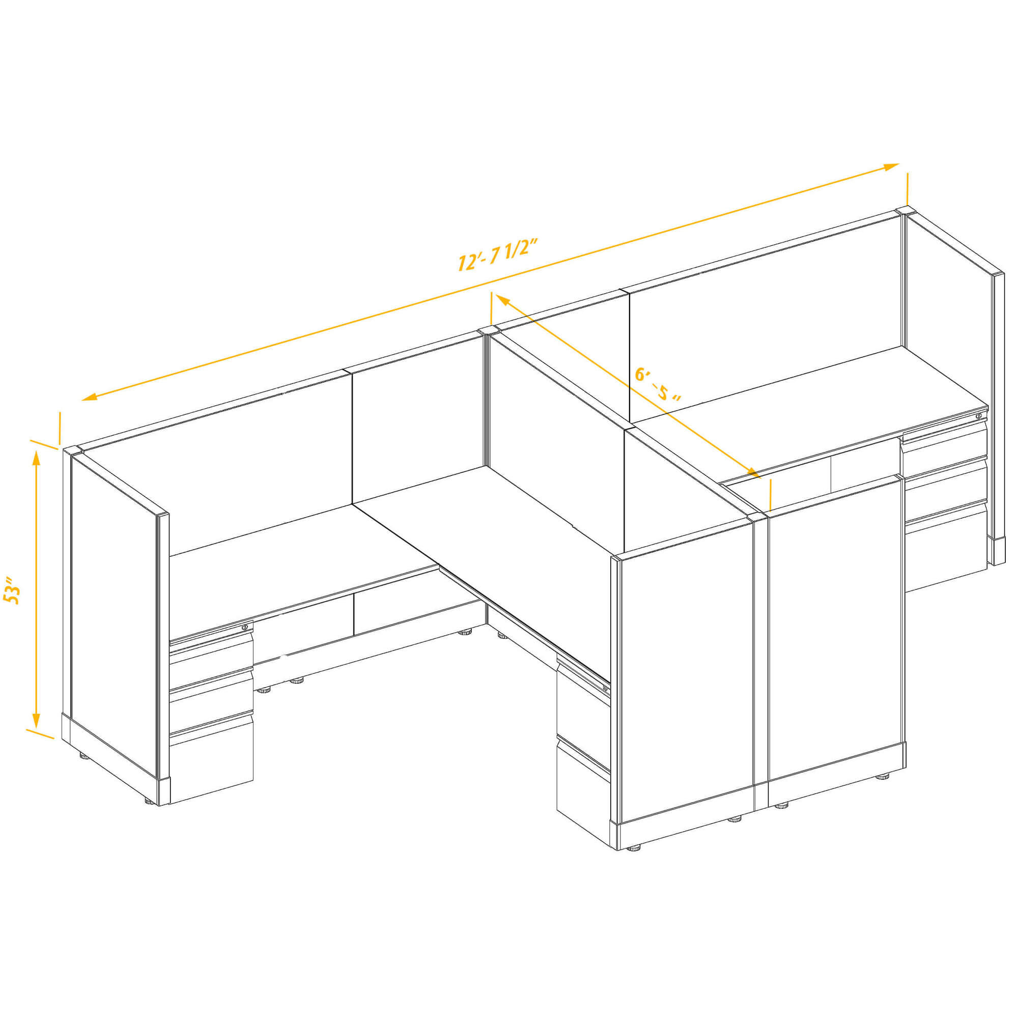 Office workstations CUB 2a 53 66 PSO