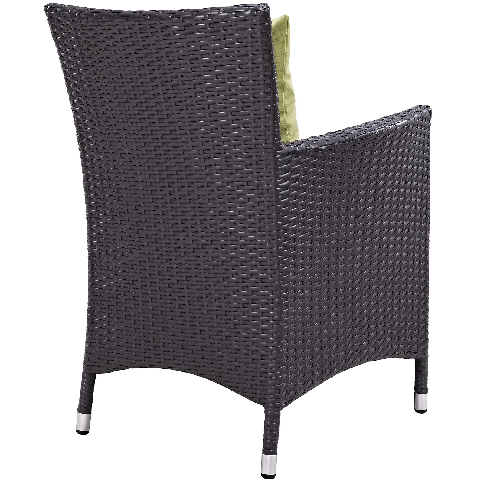 Rattan bistro chair back view