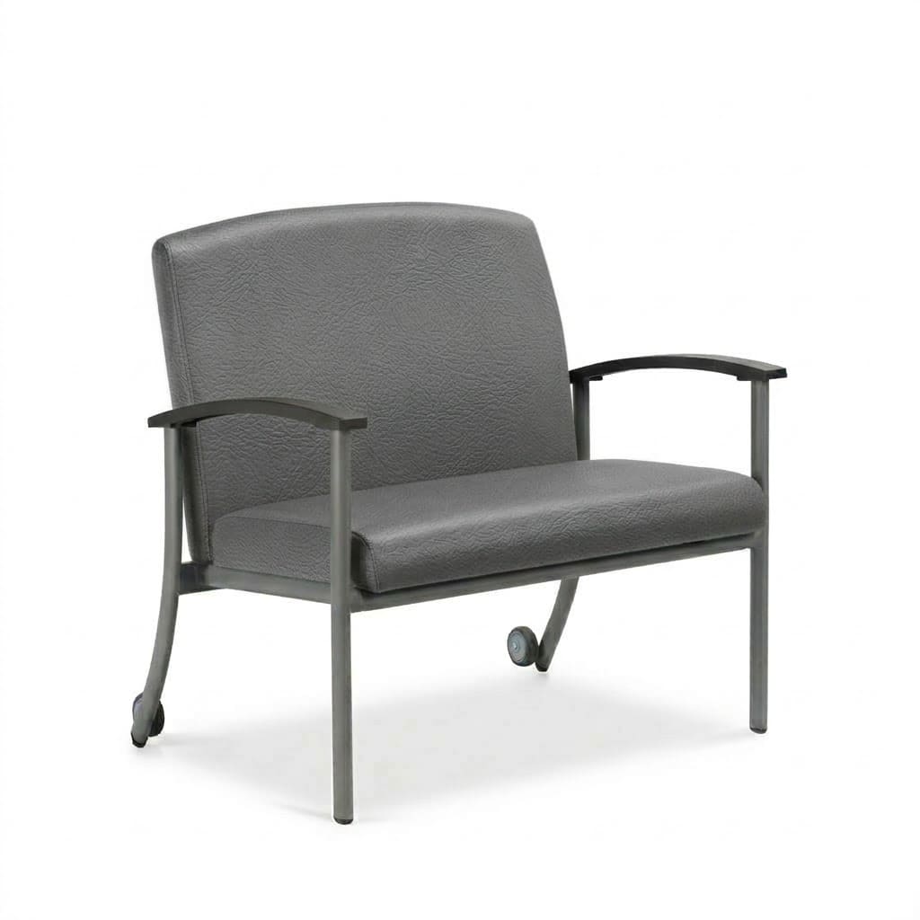 Chair with wheels low back cool grey