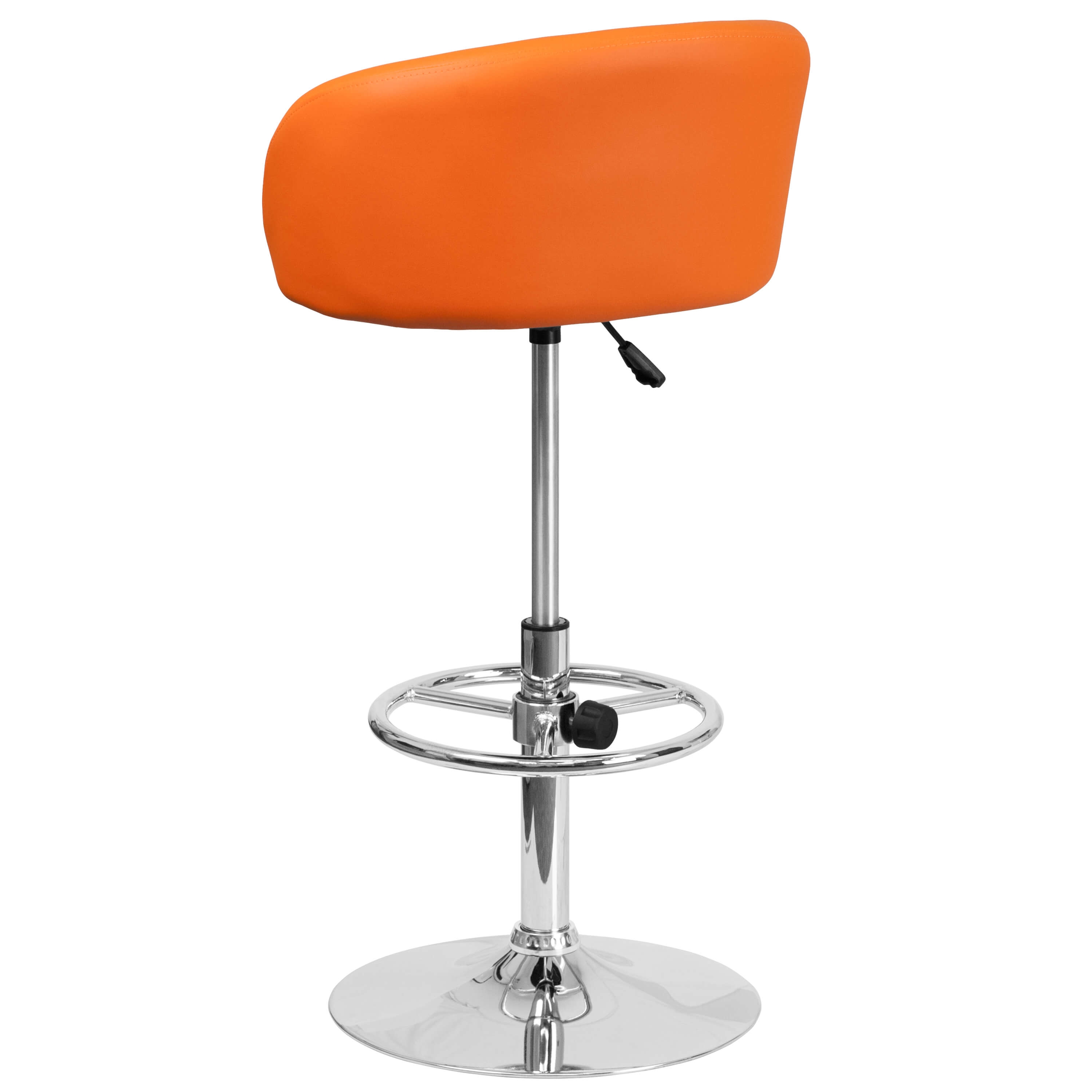 Adjustable colorful bar stools back view