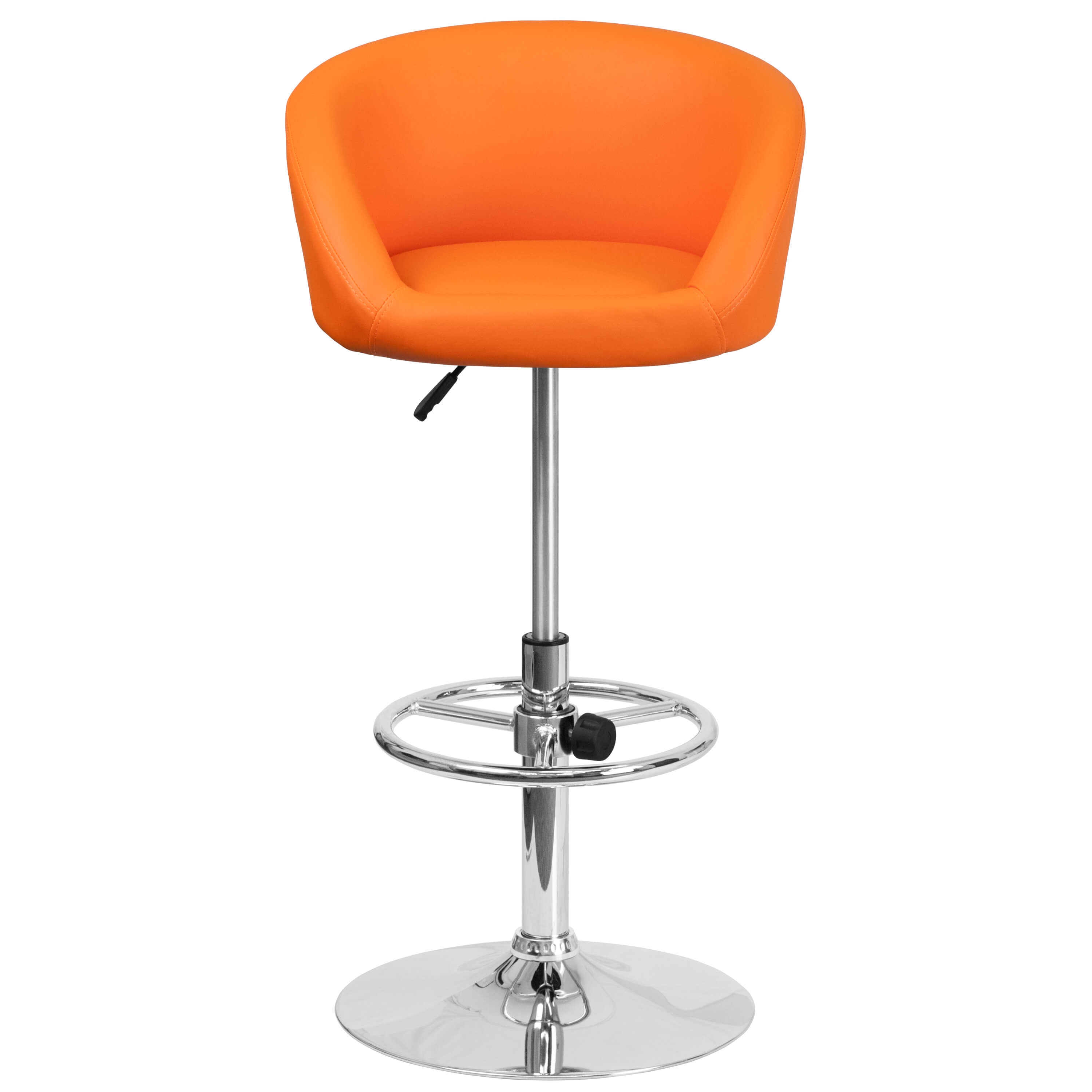 Adjustable colorful bar stools front view