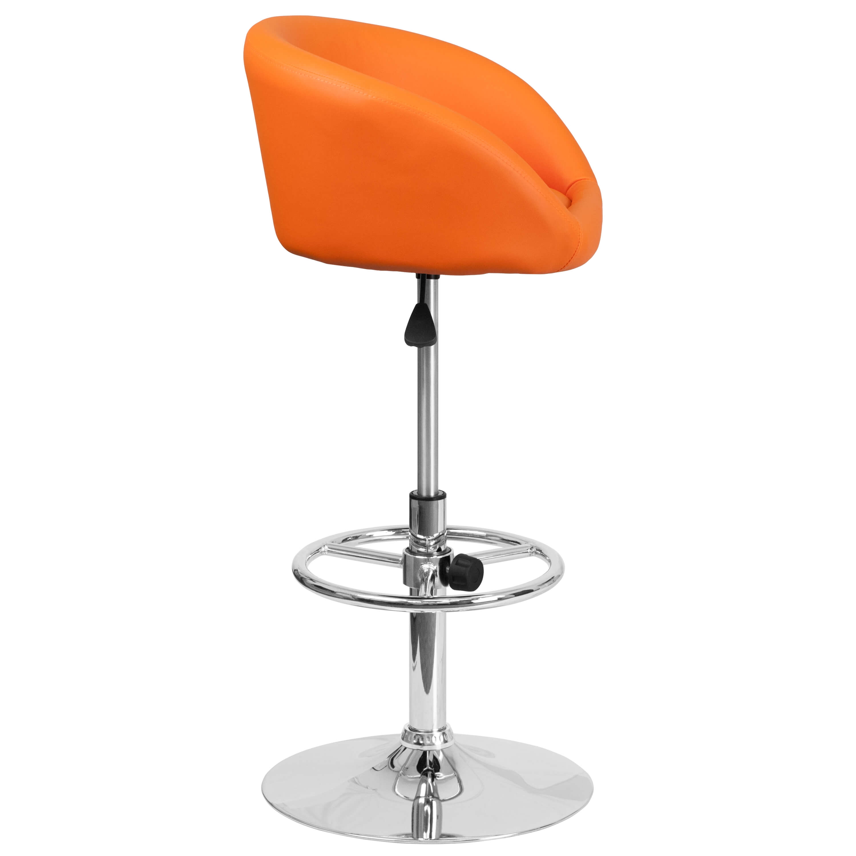 Adjustable colorful bar stools side view