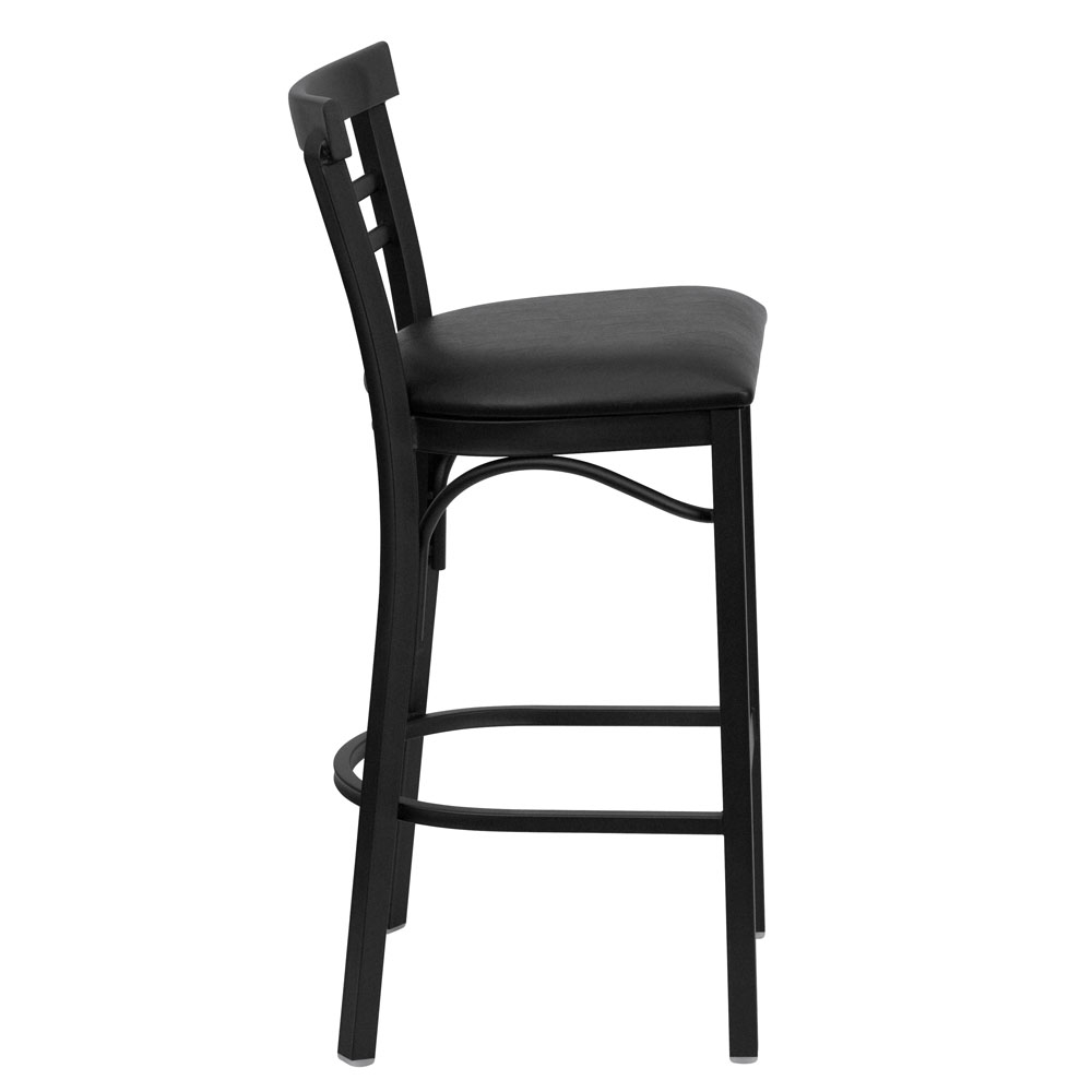 Backed bar stools side view