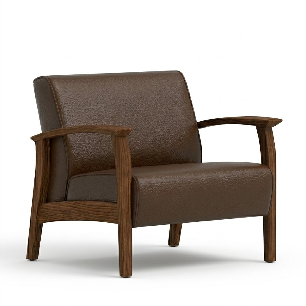 Bariatric armchair open arms chocolate 1