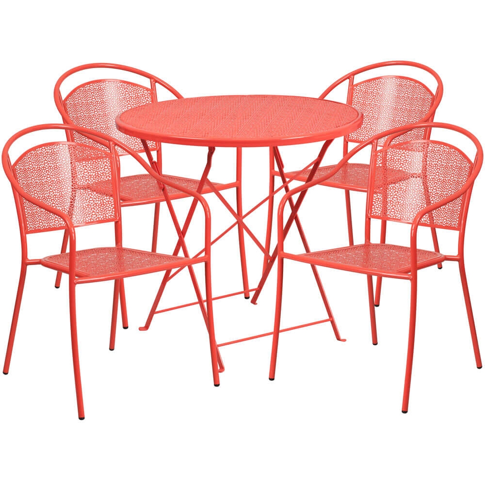 Bistro table set CUB CO 30RDF 03CHR4 RED GG FLA