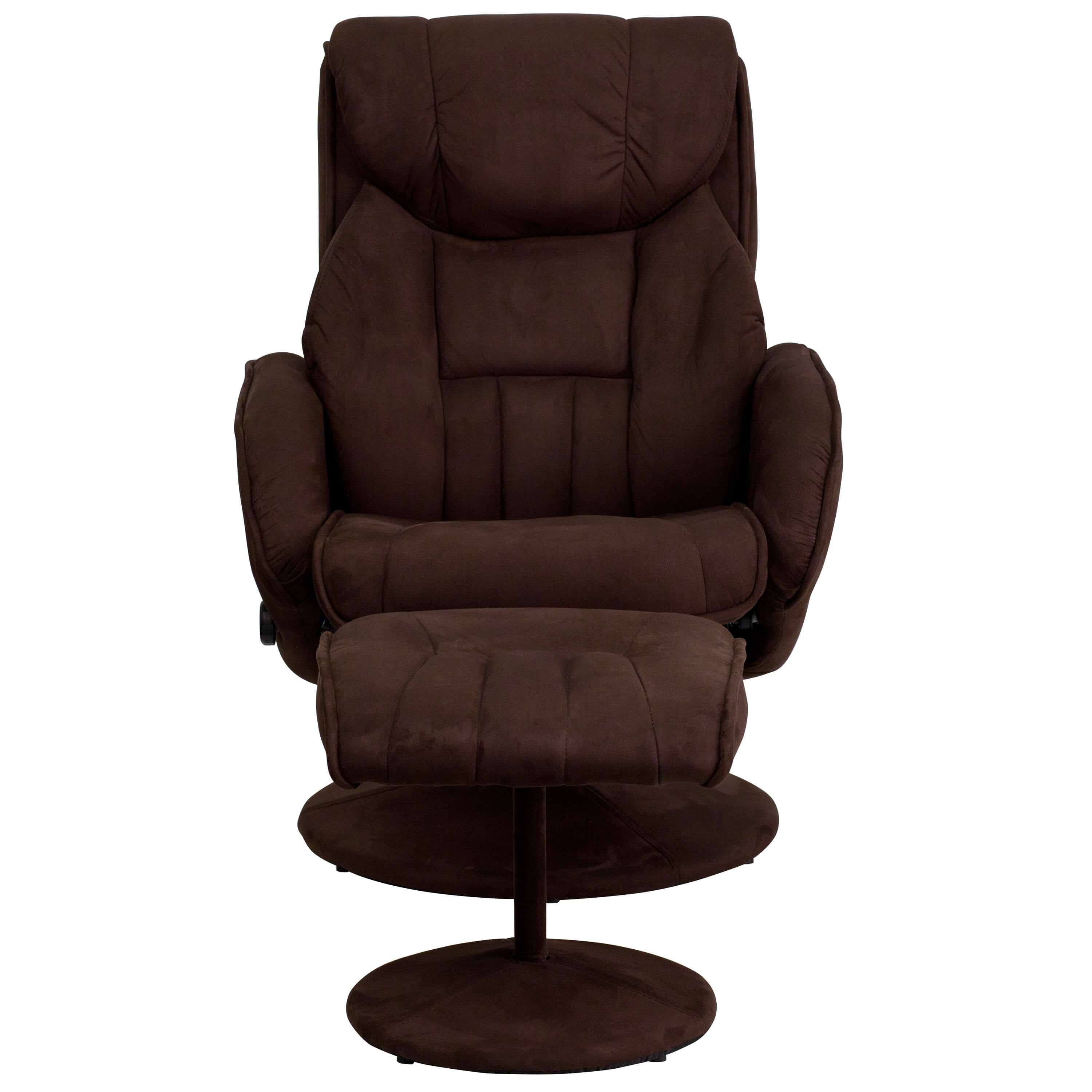 Brown recliner chair front view