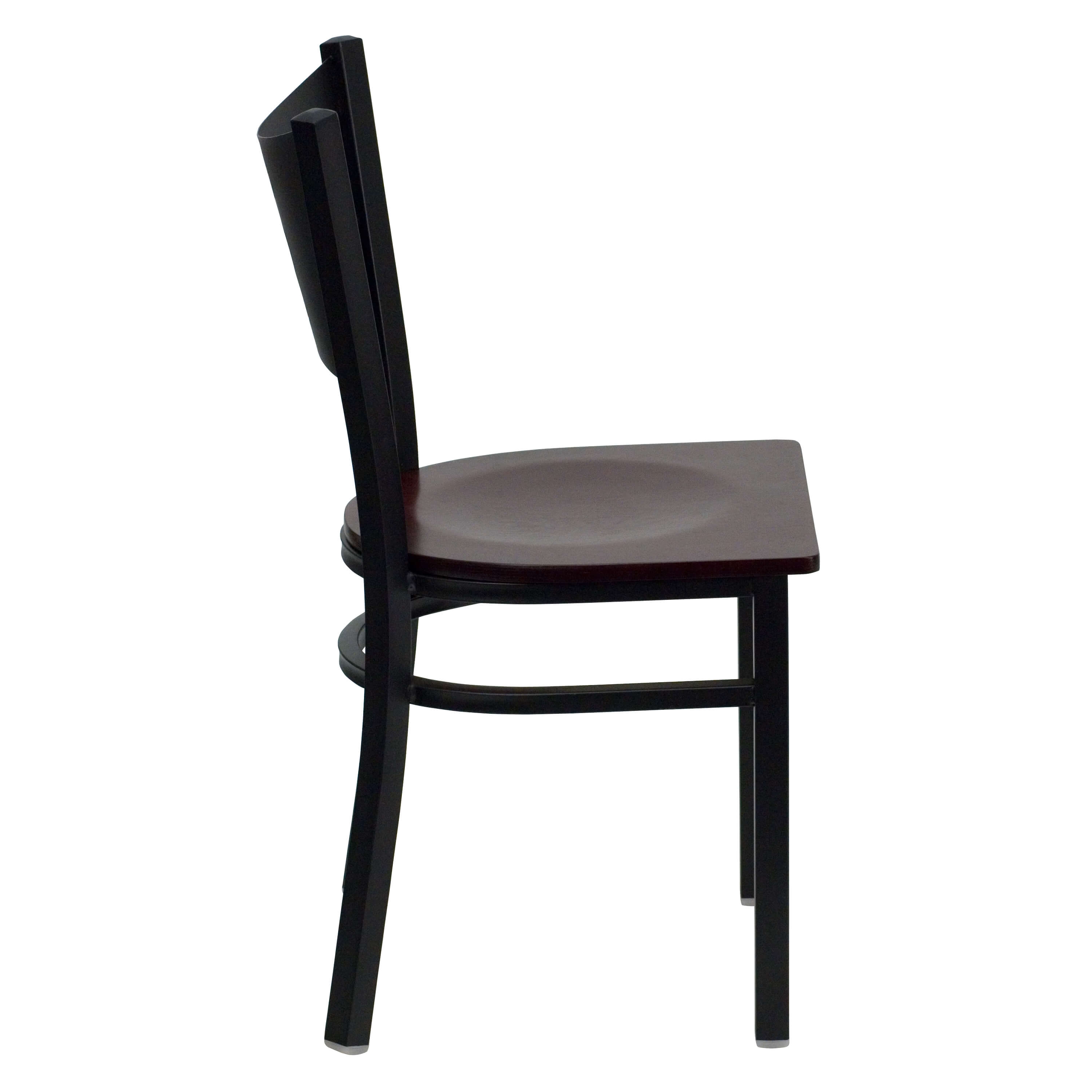 Coffe back casual dining chair side view