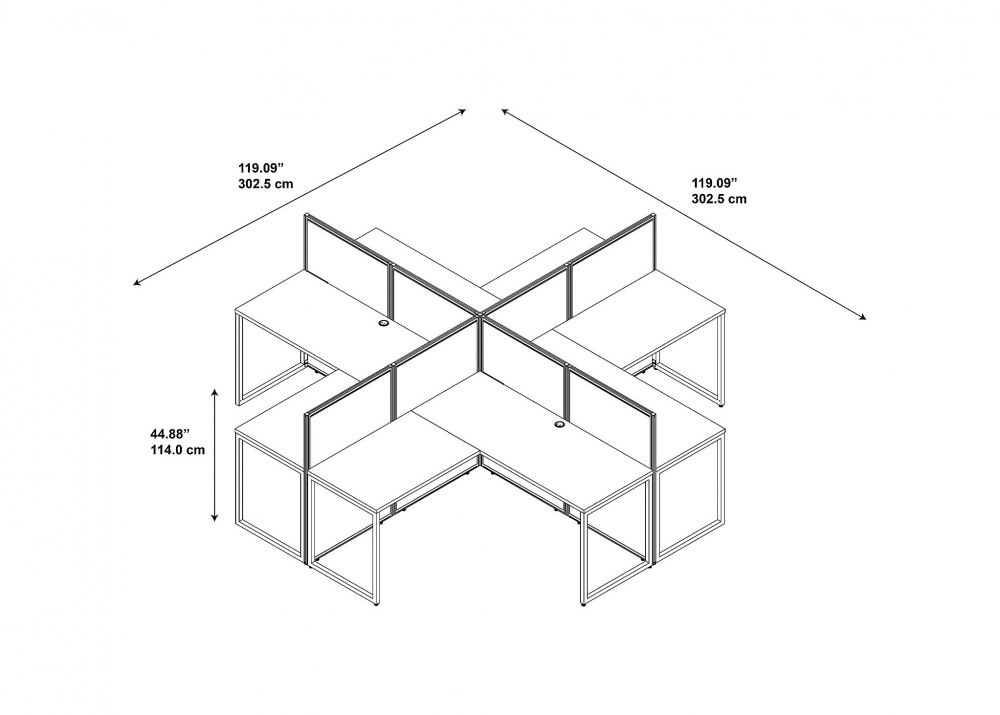 Collaborative furniture 3d dimensions