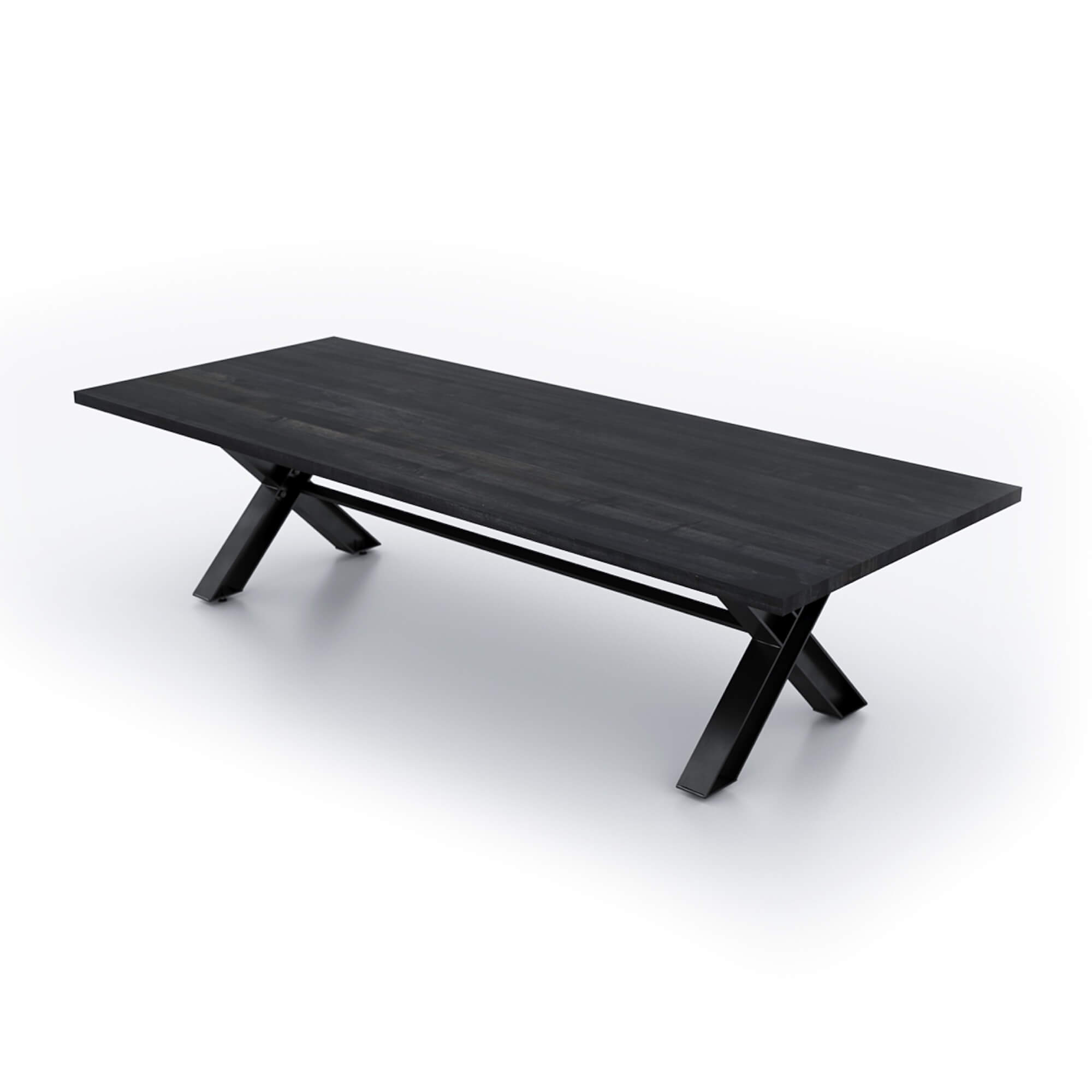 Conference room tables conference room id6 industrial conference table angle view ebony 2