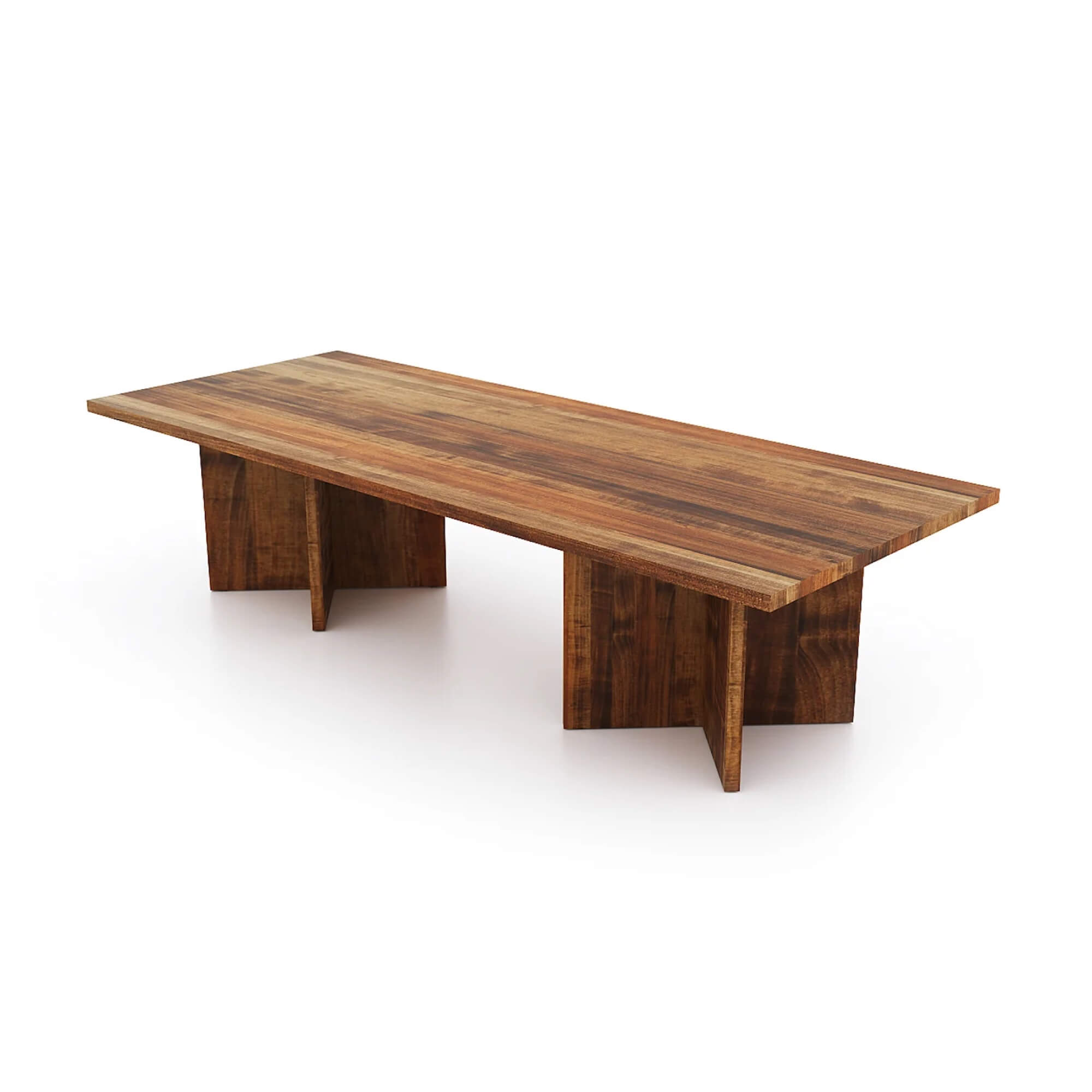 Conference room tables conference table id5 industrial conference table angle view chestnut 1