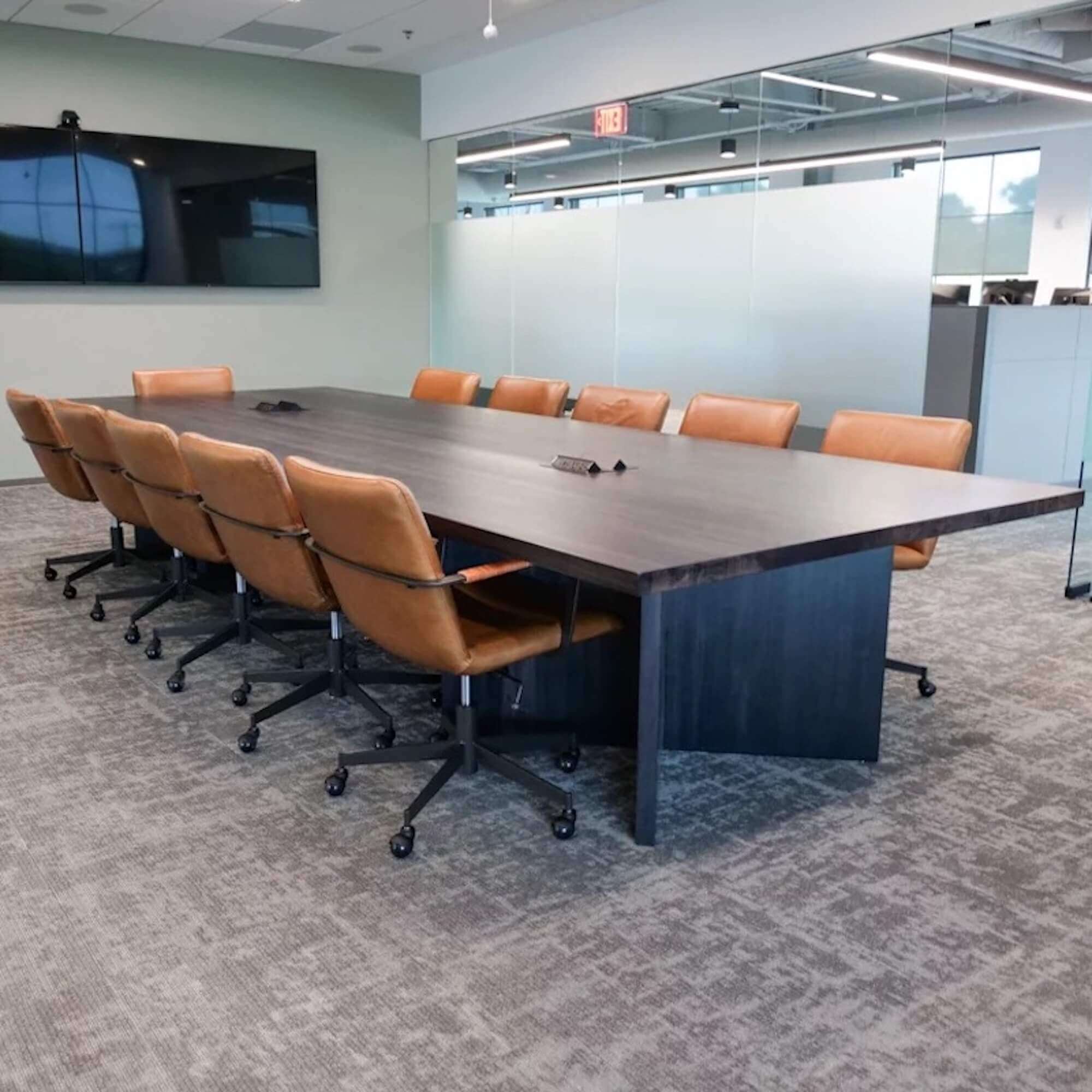 Conference room tables conference table id5 industrial conference table space view 3