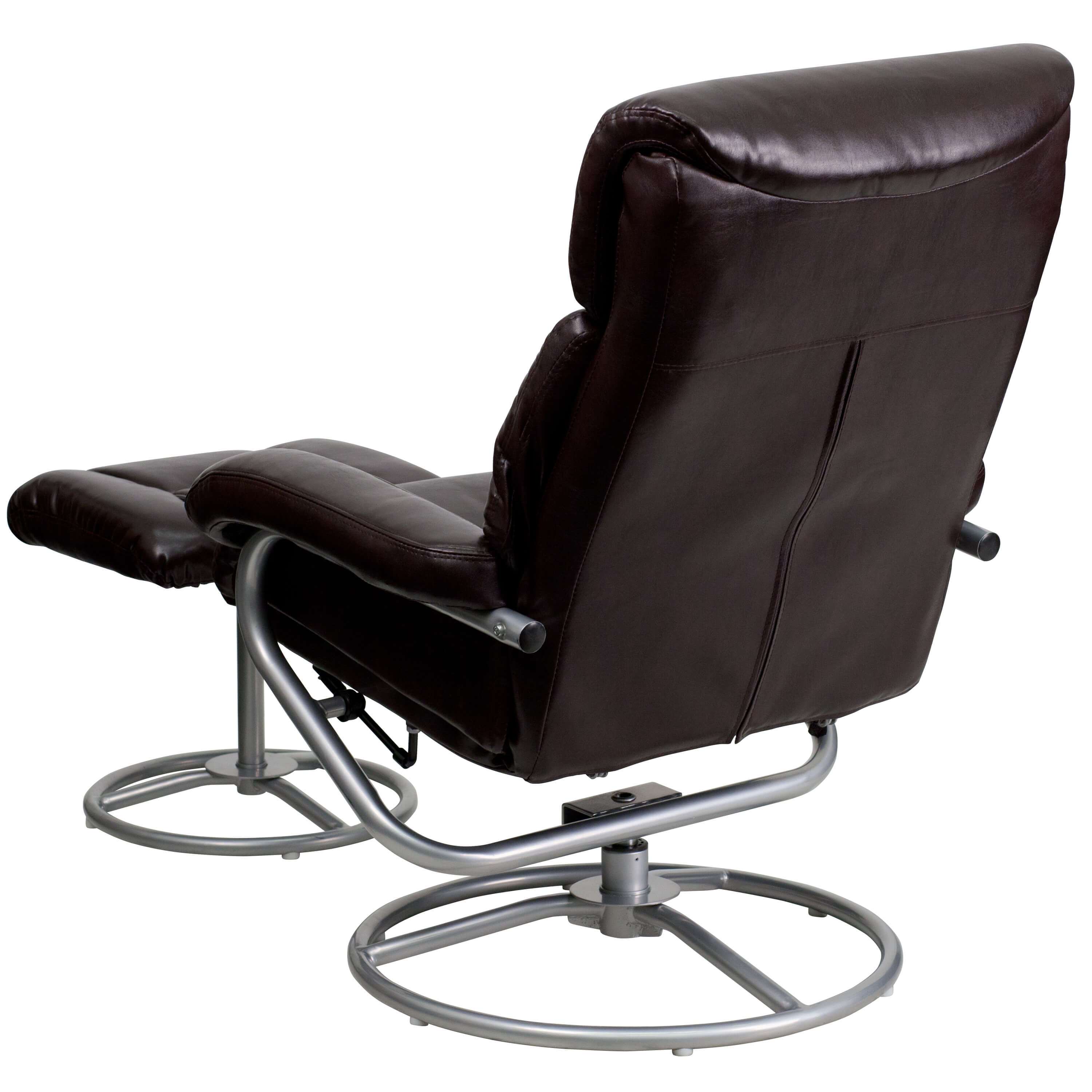 Contemporary leather recliners back view