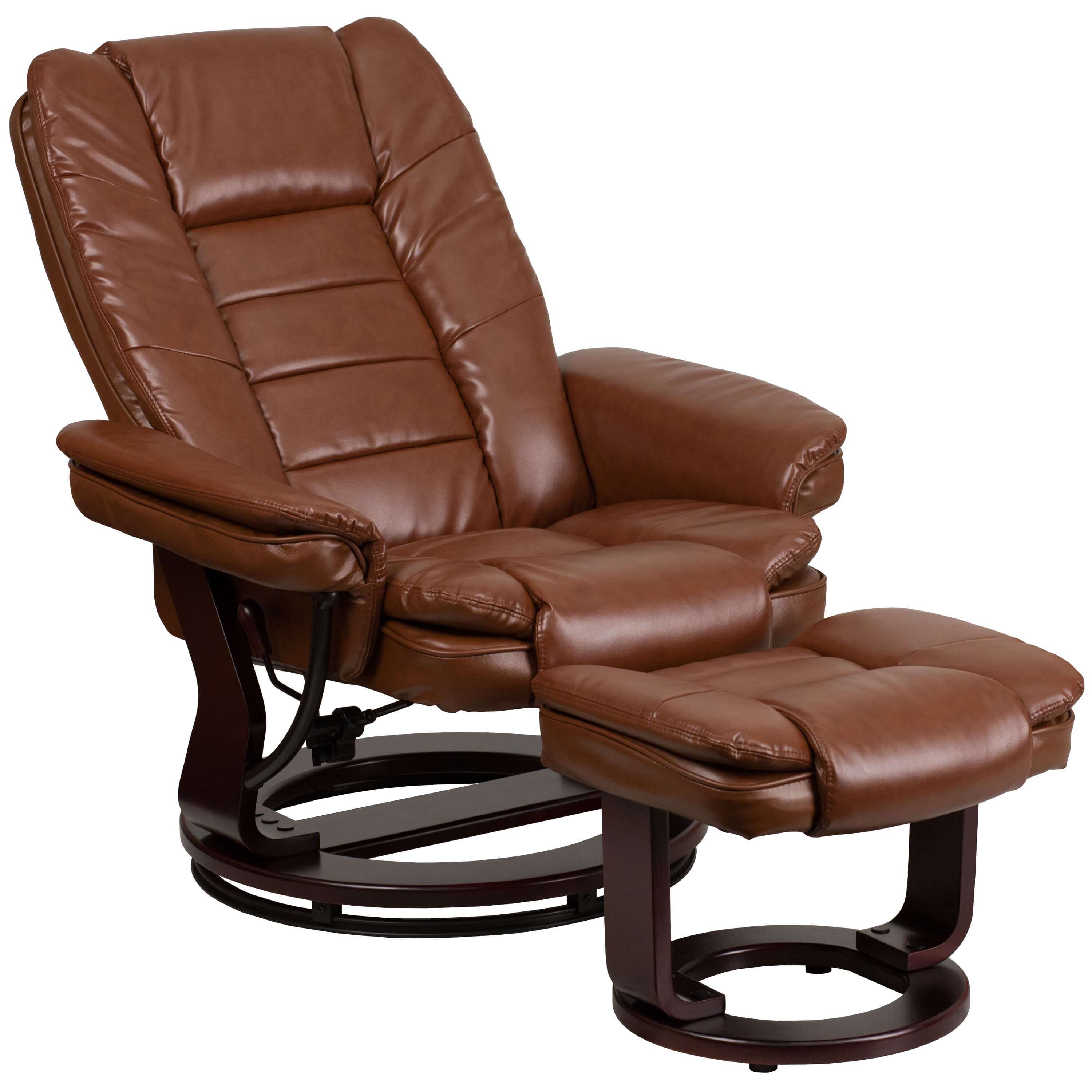 Contemporary recliner chair reclined view