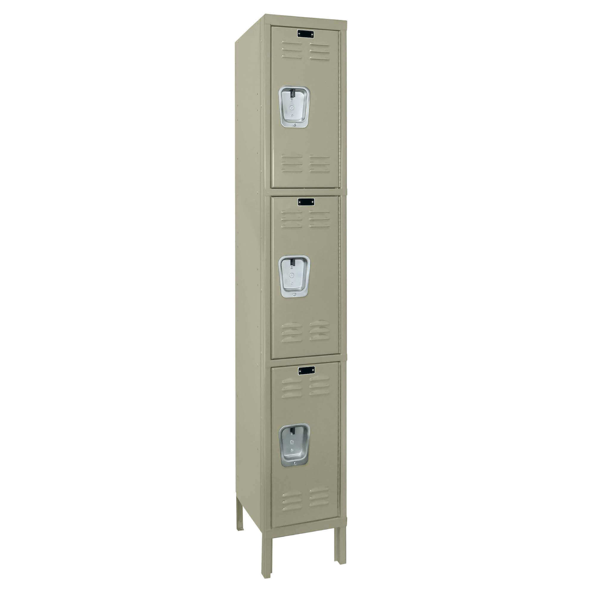 Employee lockers metal lockers wardrobe locker 1w 3t tan angle view