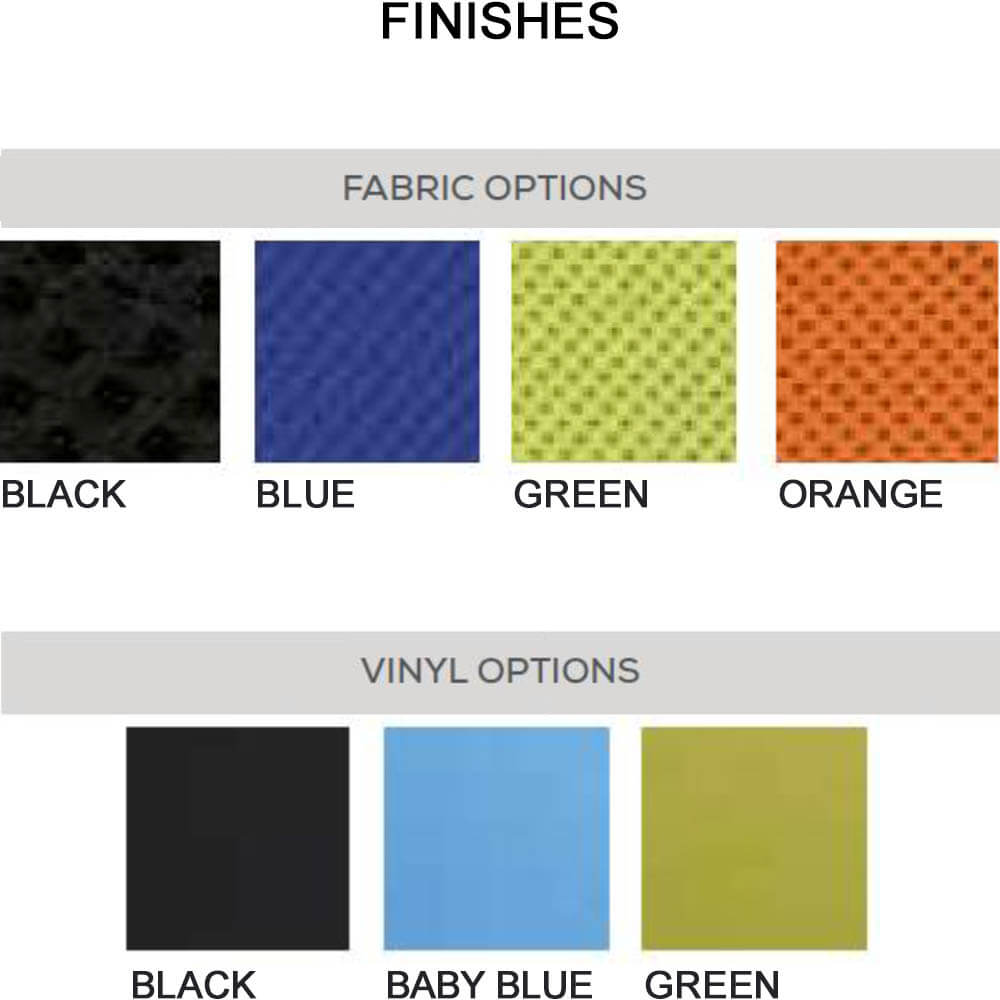 Ergonomic ball chair finishes