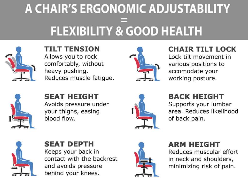 Ergonomic mesh office chair ergonomics