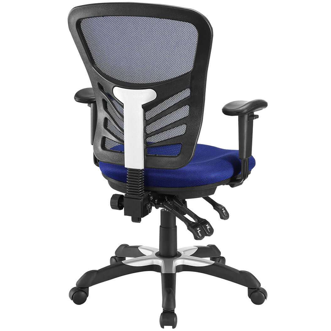 Ergonomic mesh office chair rear view