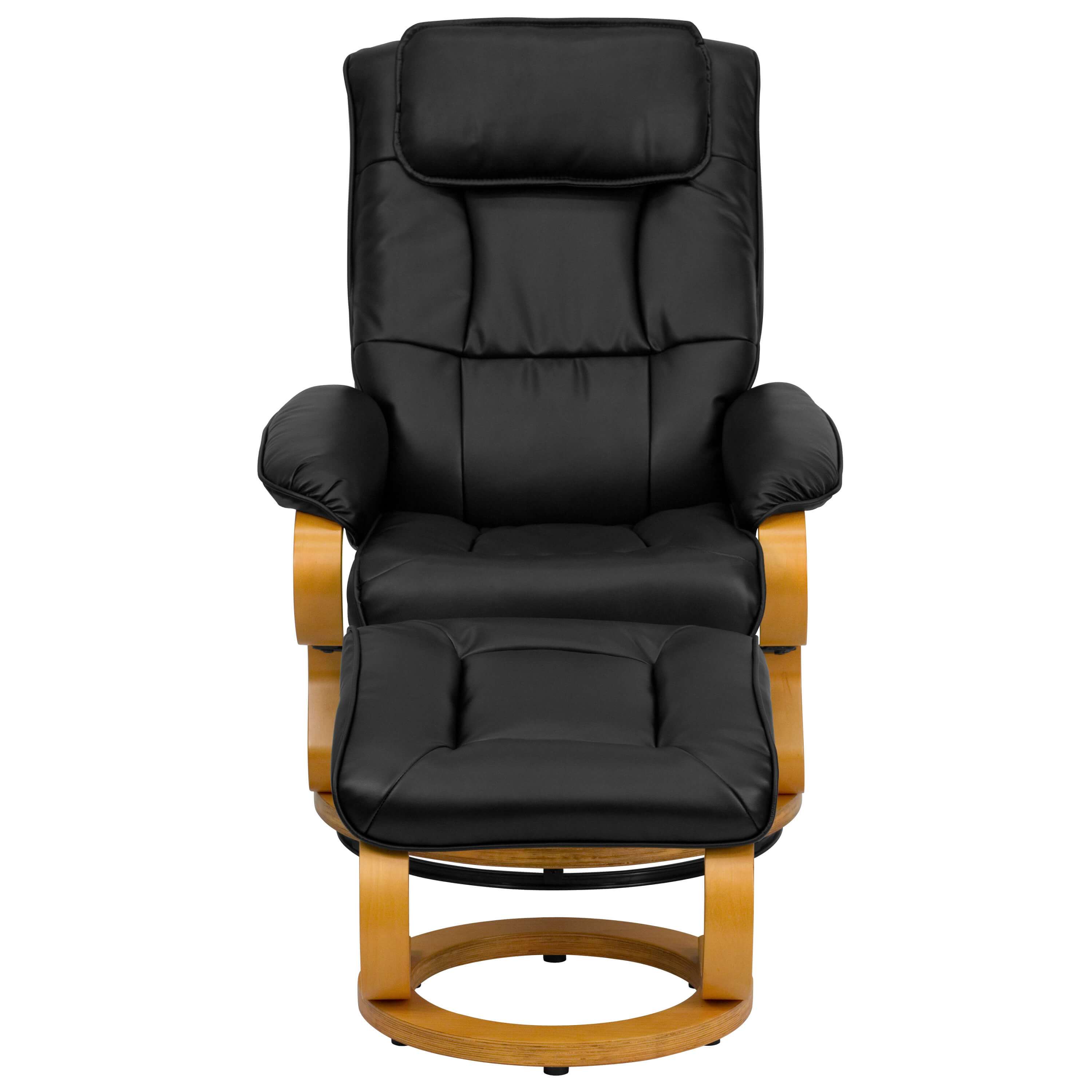 High back recliner chair front view