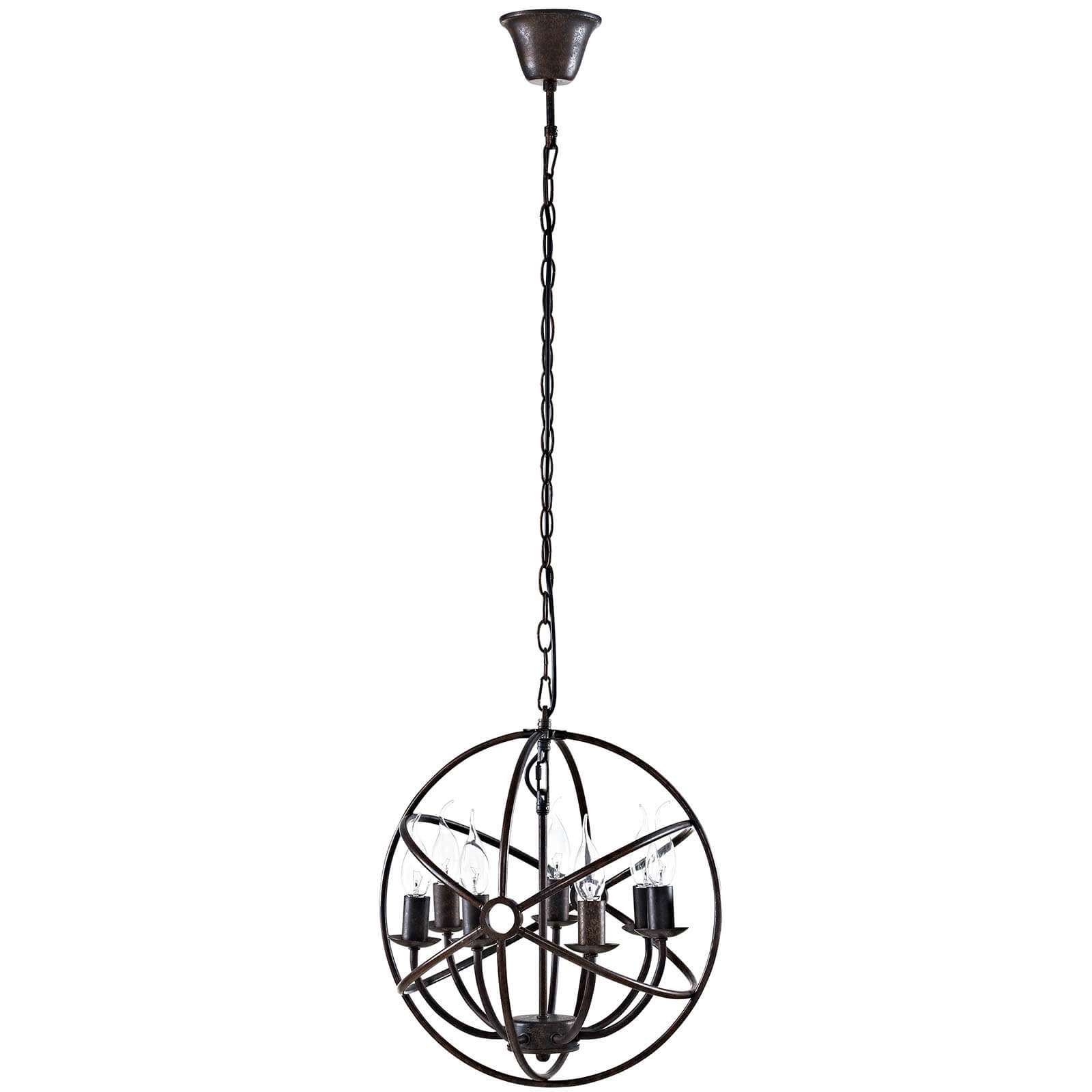 Industrial hanging lights front view
