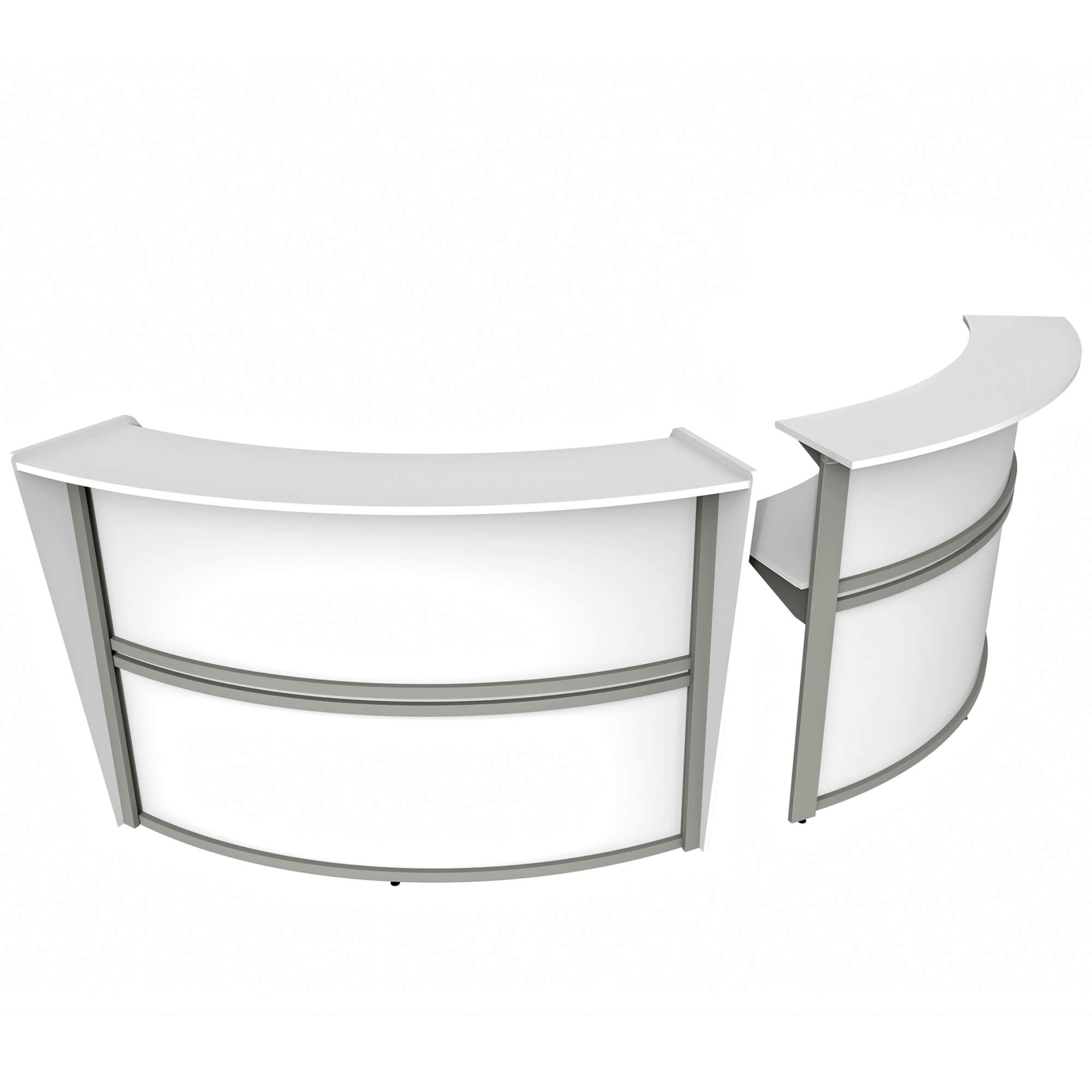 Li1 elegant modern reception desk assembly view 1