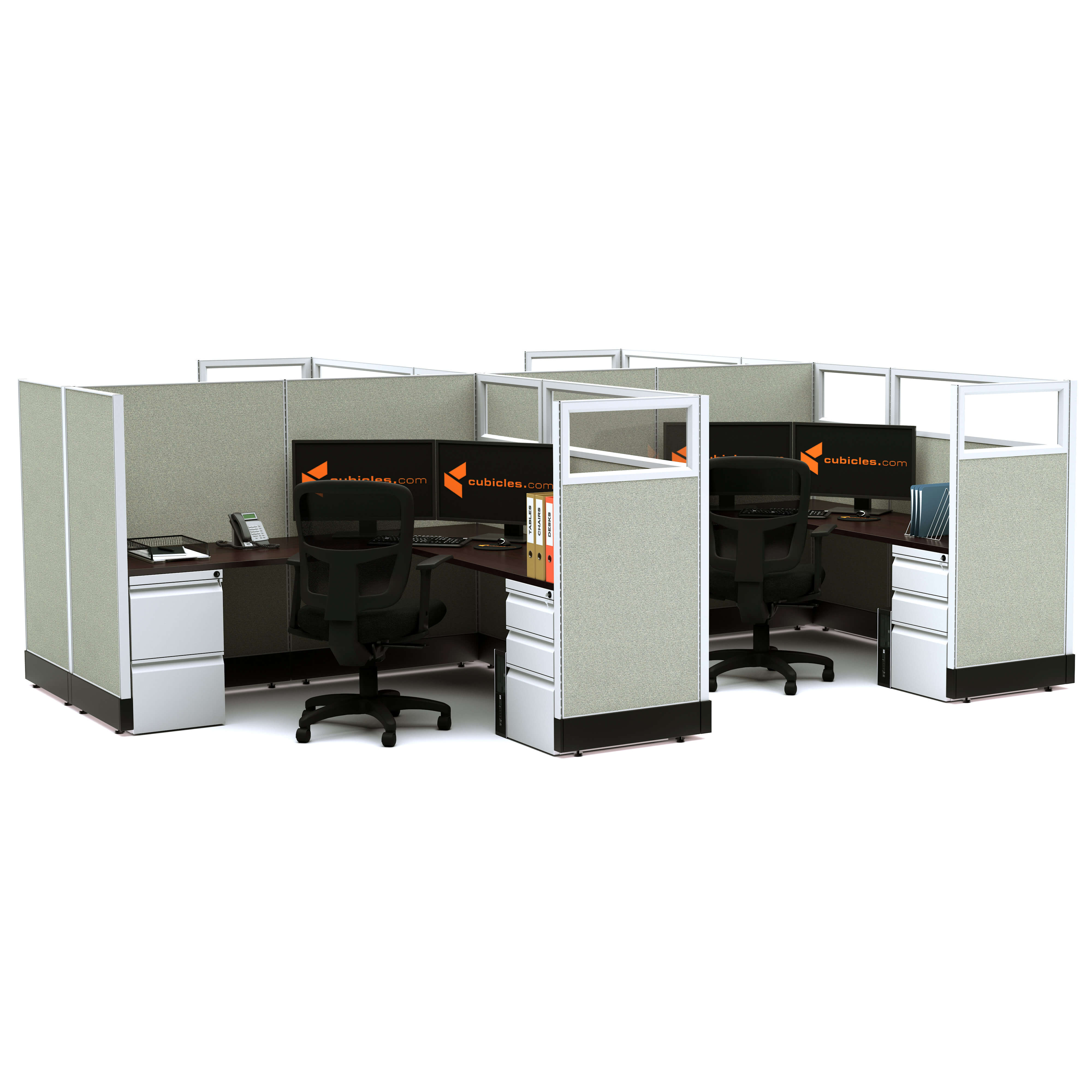 modular-office-furniture-partial-glass-office-cubicles-53h-4pack-cluster-non-powered.jpg
