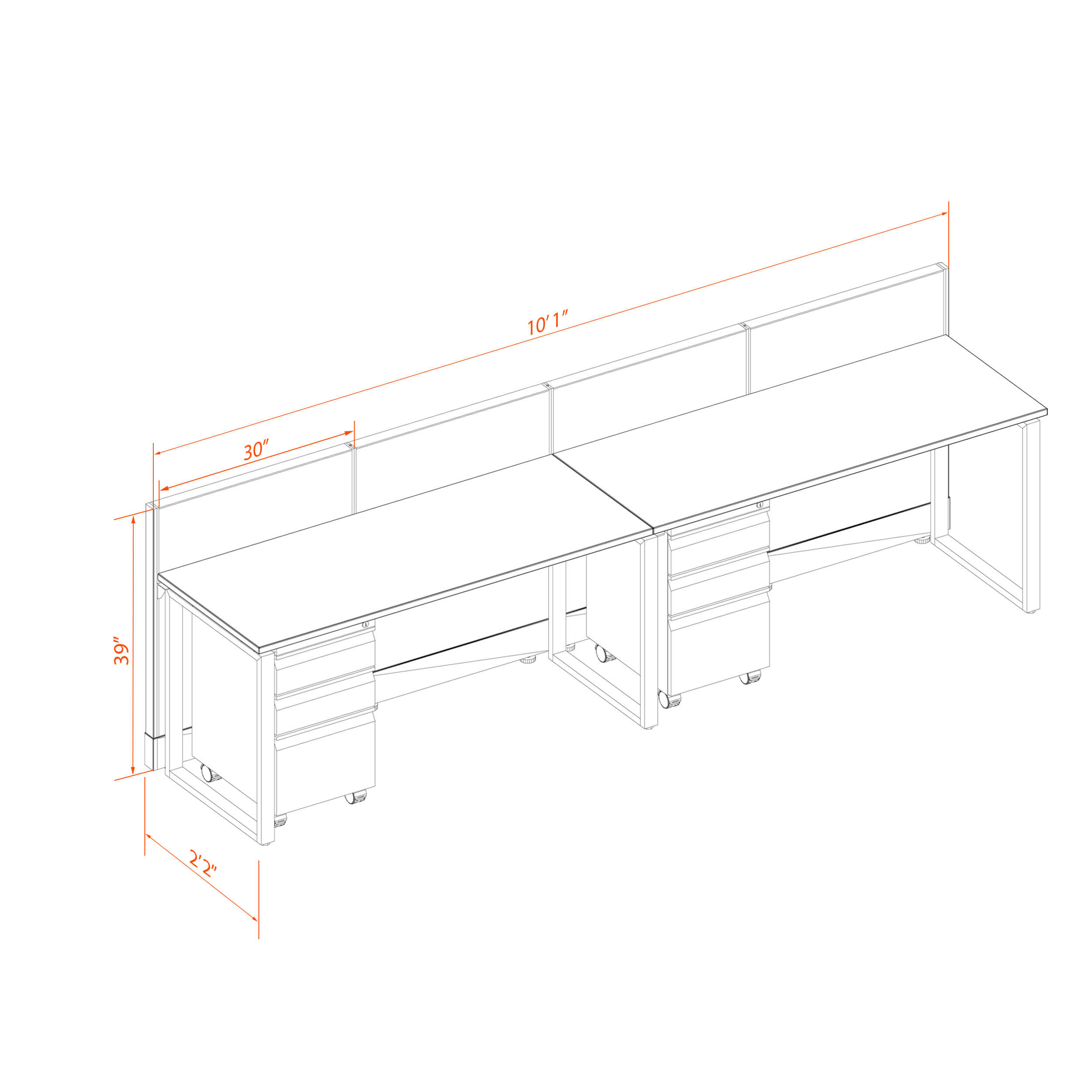 Office benching systems 2p 5239