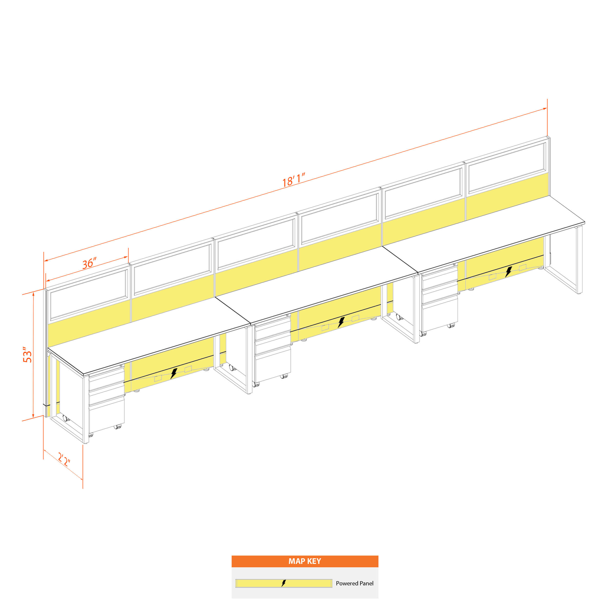Office benching systems 62 3 53gp