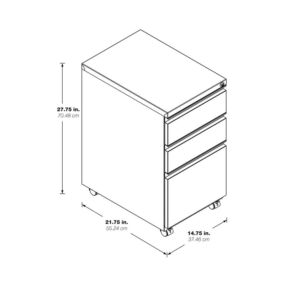Classify mobile box box file pedestal dimensions