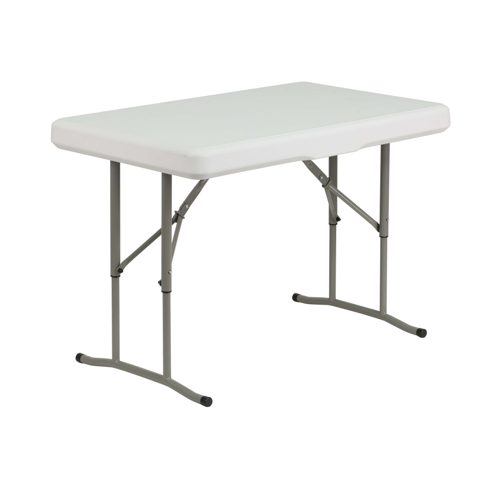 Plastic folding bench table front view