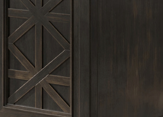 Raised criss cross detail inlay