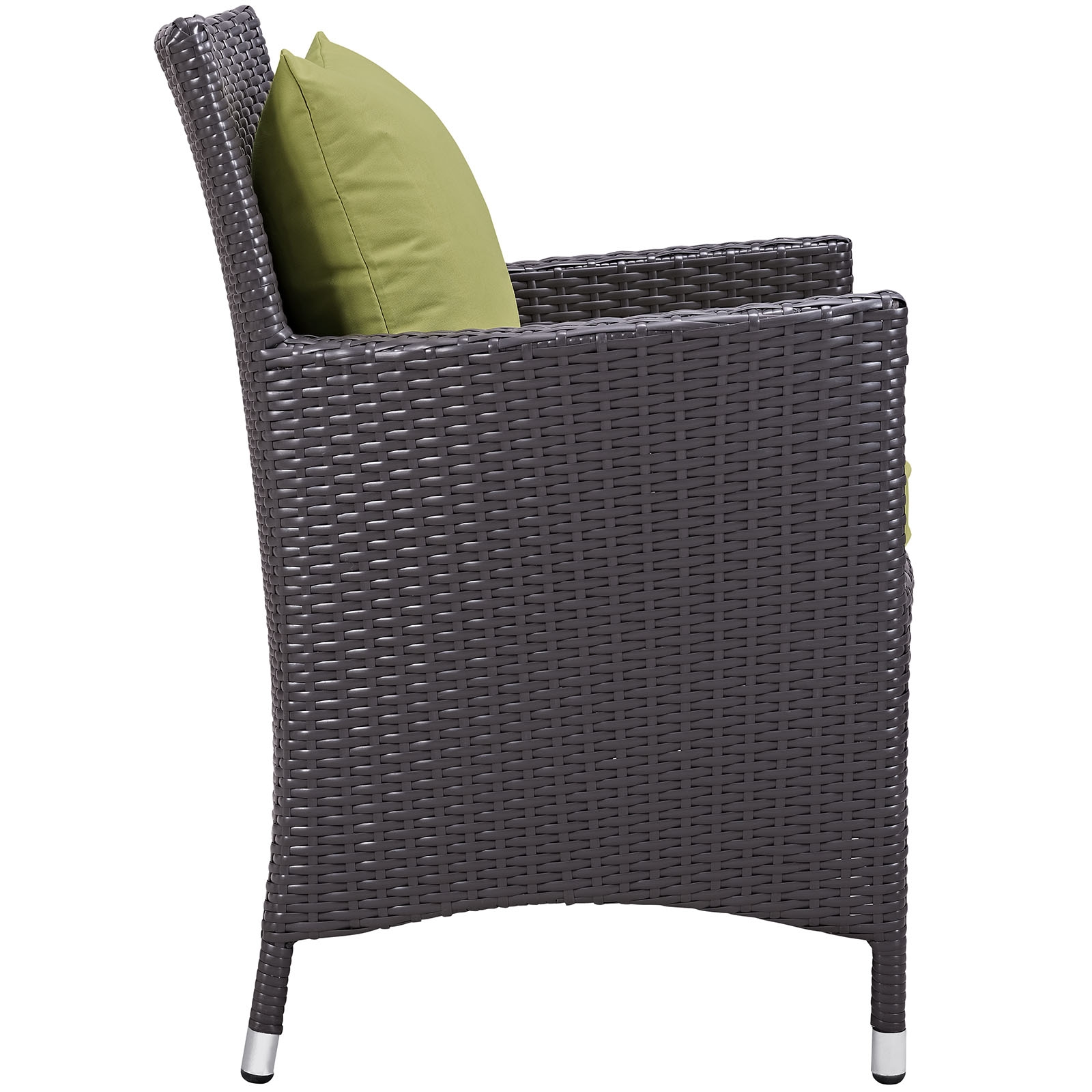 Rattan bistro chair side view