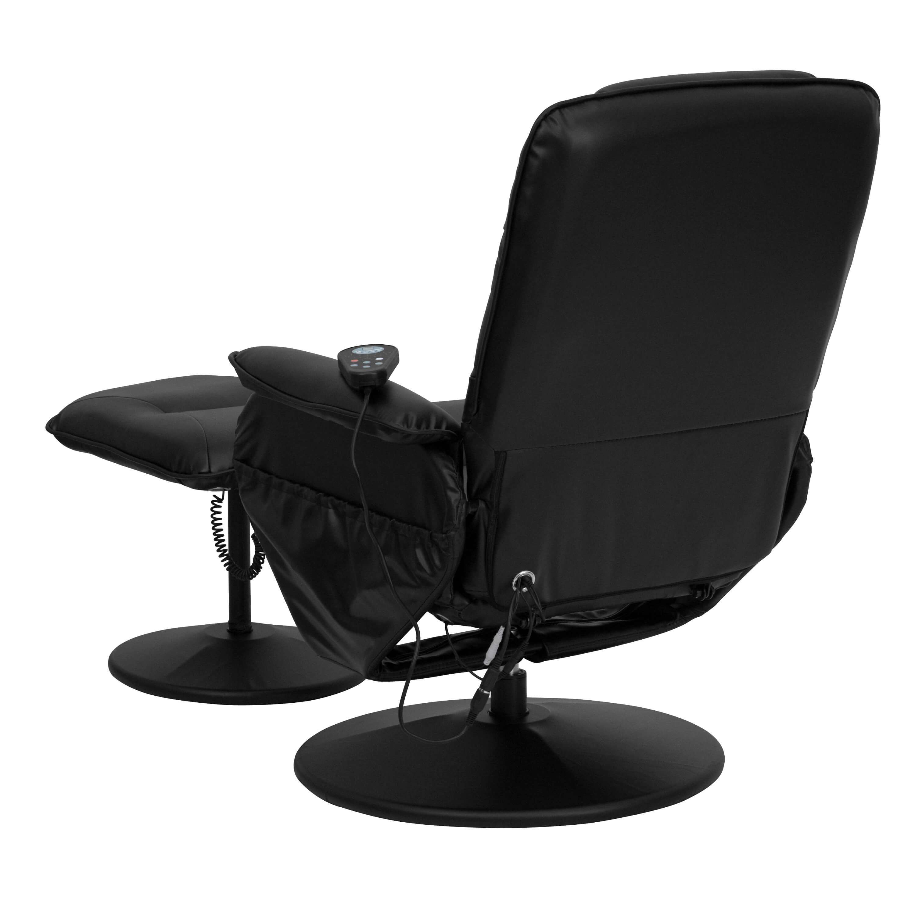 Recliner chair with massage back view
