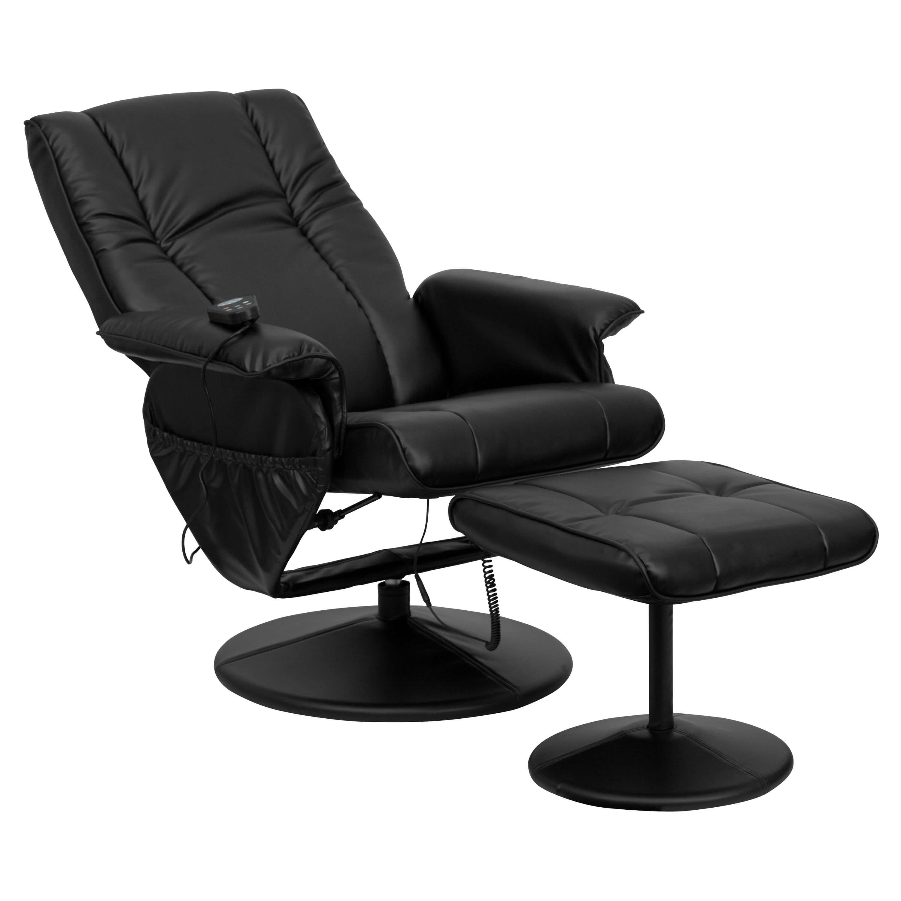 Recliner massage chair reclined view