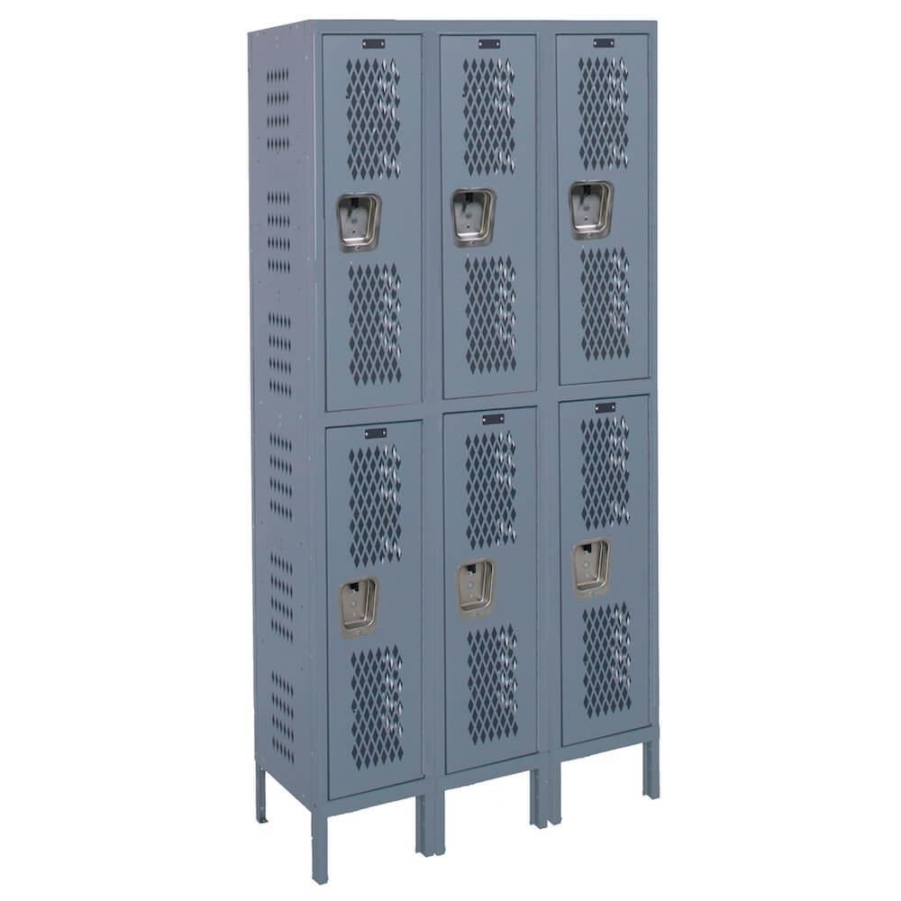 Employee lockers metal lockers ventilated lockers dark gray 3W 2T