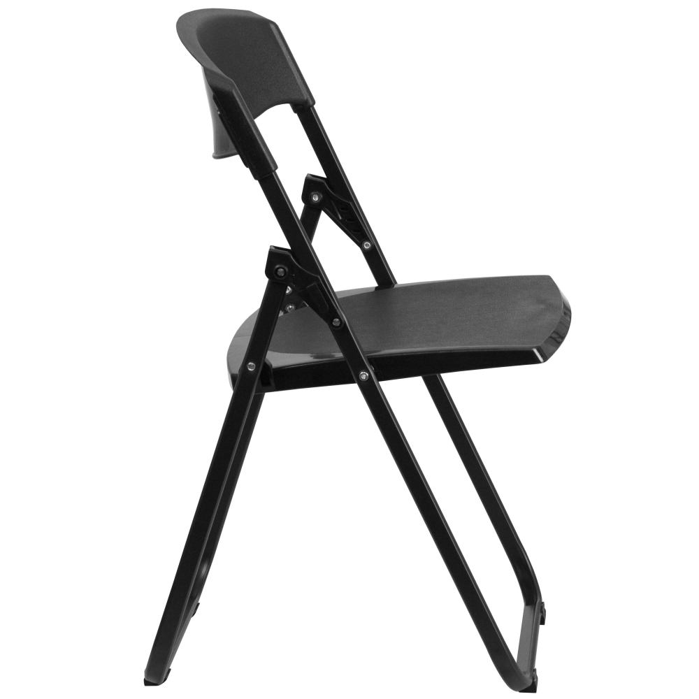 Small folding camping chair side view