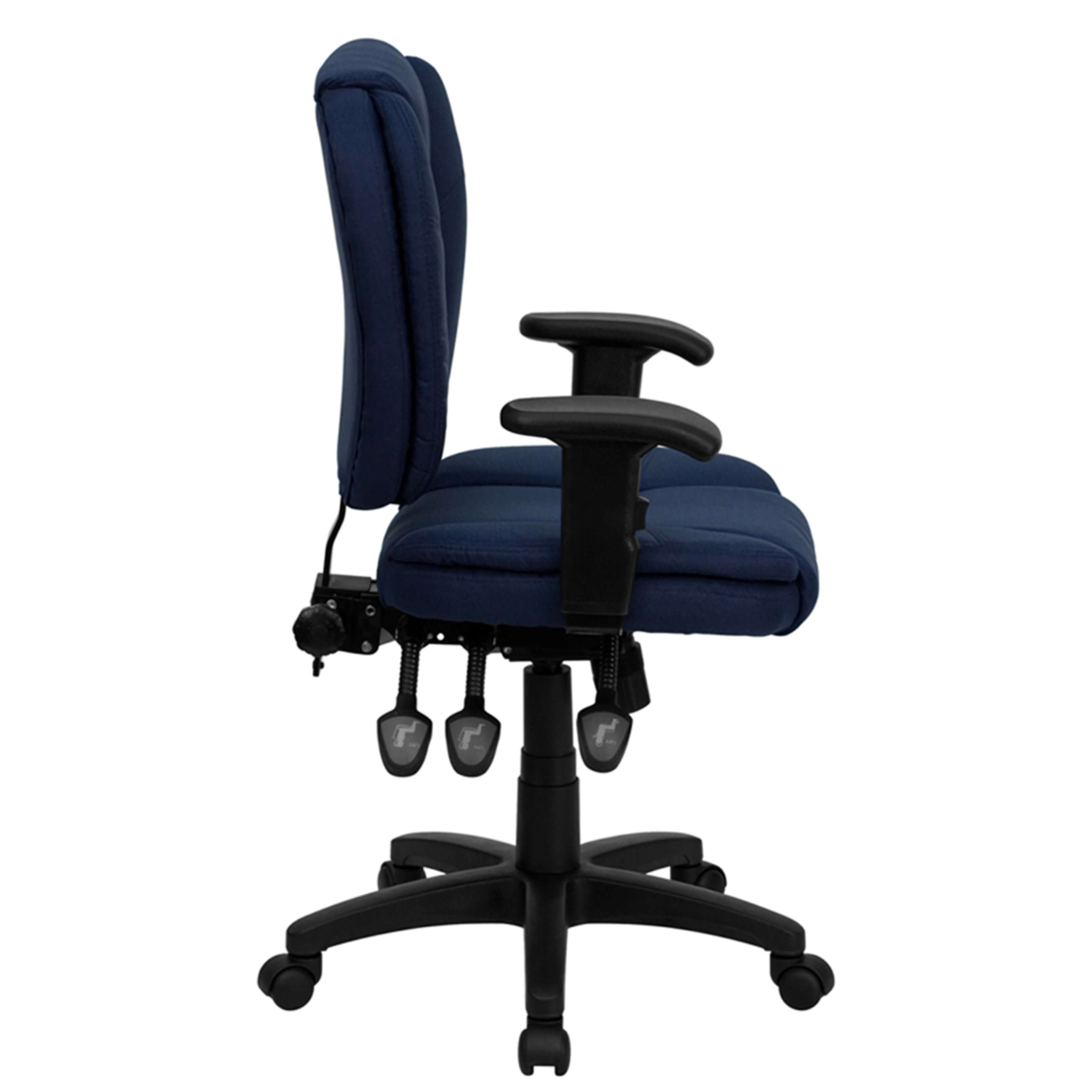 Traditional office chair side view