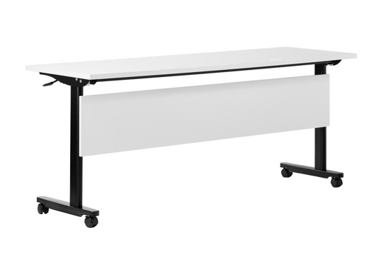 Training table with t leg 6x2 white black 4